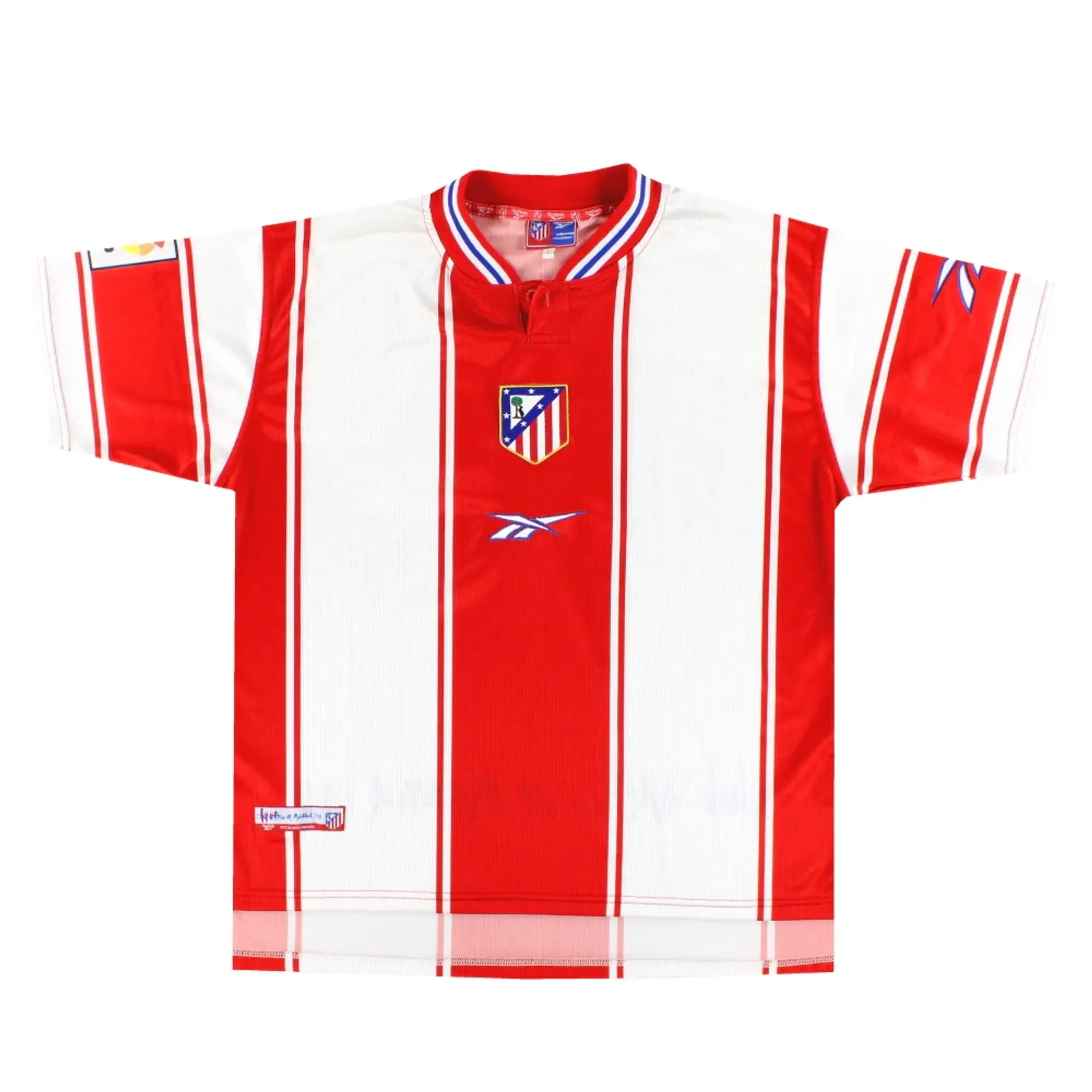 1999-00 Atletico Madrid Reebok Home Shirt L - Atletico Madrid / Excellent 