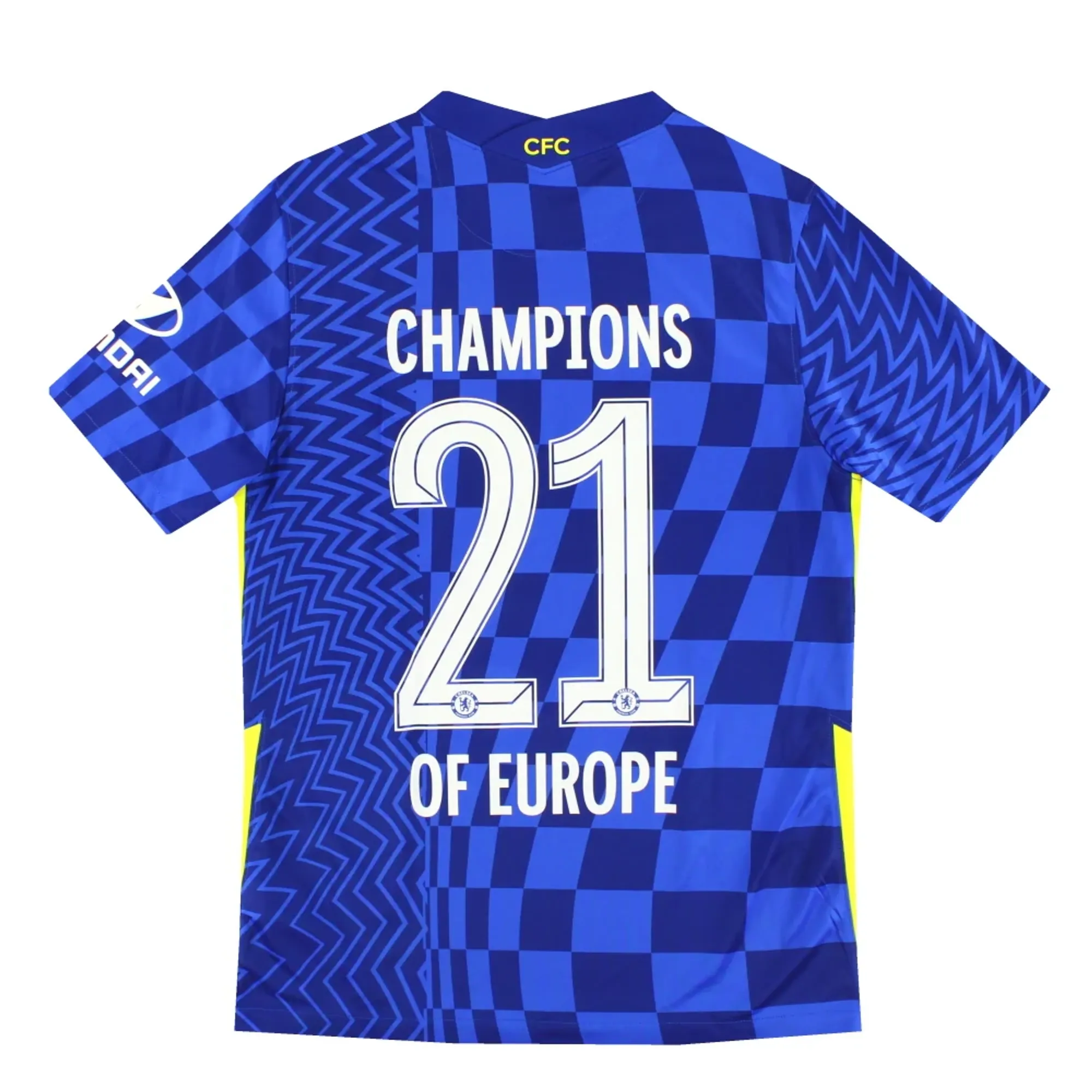 2021-22 Chelsea Nike Home Shirt Champions of Europe #21 *Mint* M - Chelsea / Mint 