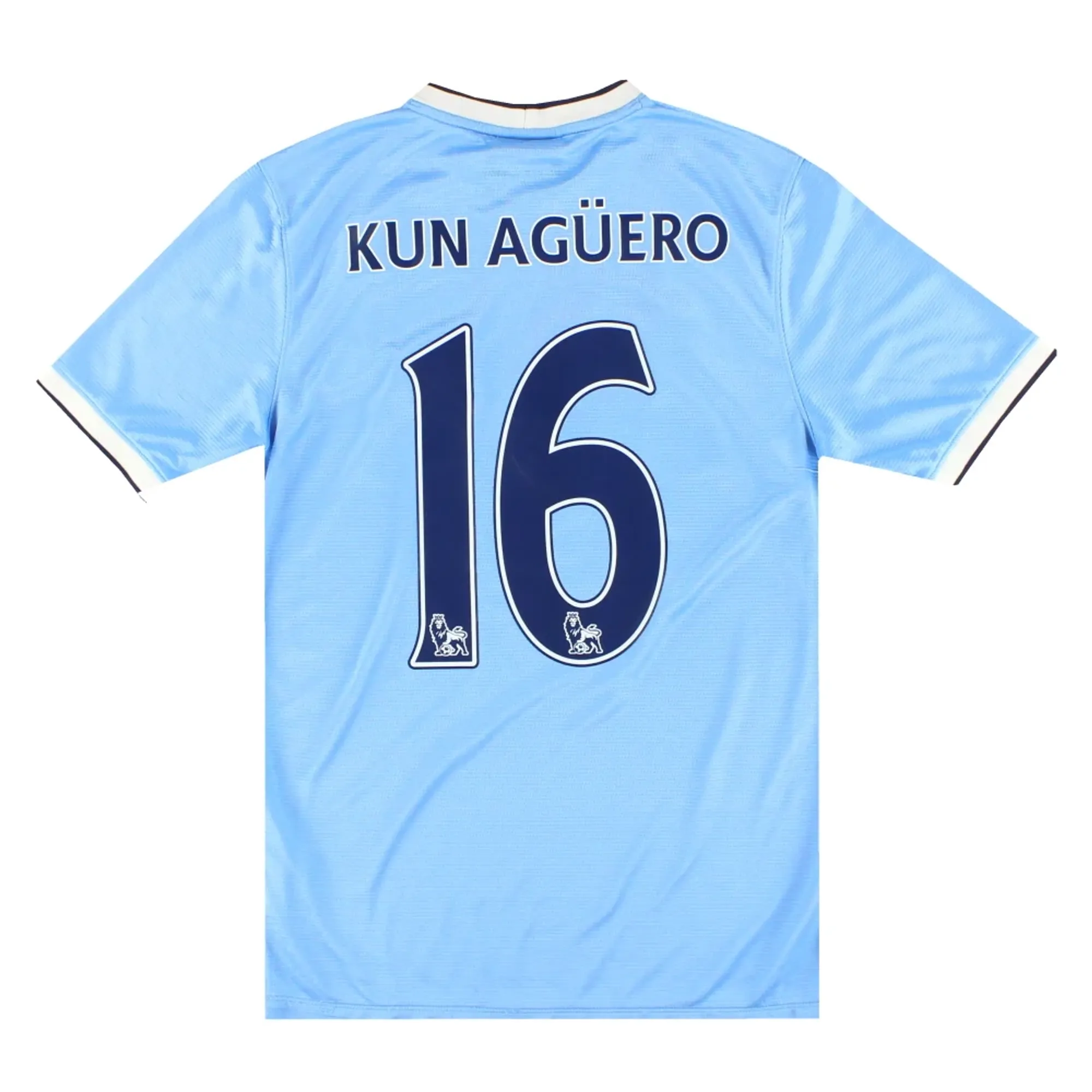 2013-14 Manchester City Nike Home Shirt Kun Aguero #16 S - Manchester City / Excellent 