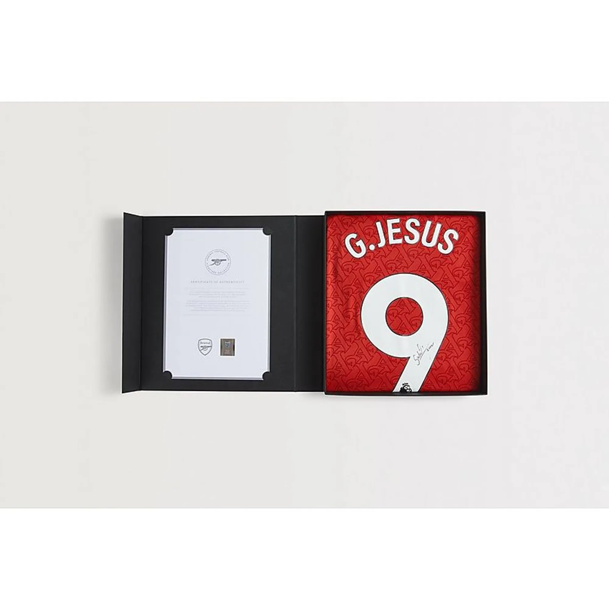 Arsenal 25/26 Home Boxed Signed Shirt G. JESUS, Multicolor
