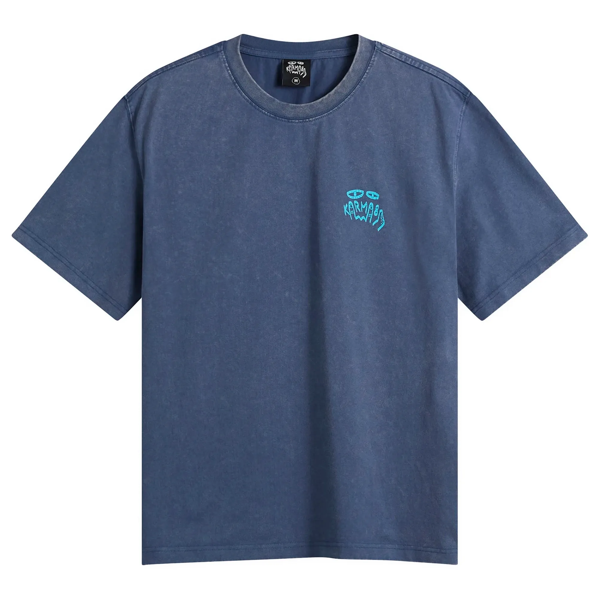 Karma8a Men's Washed T-Shirt Blue