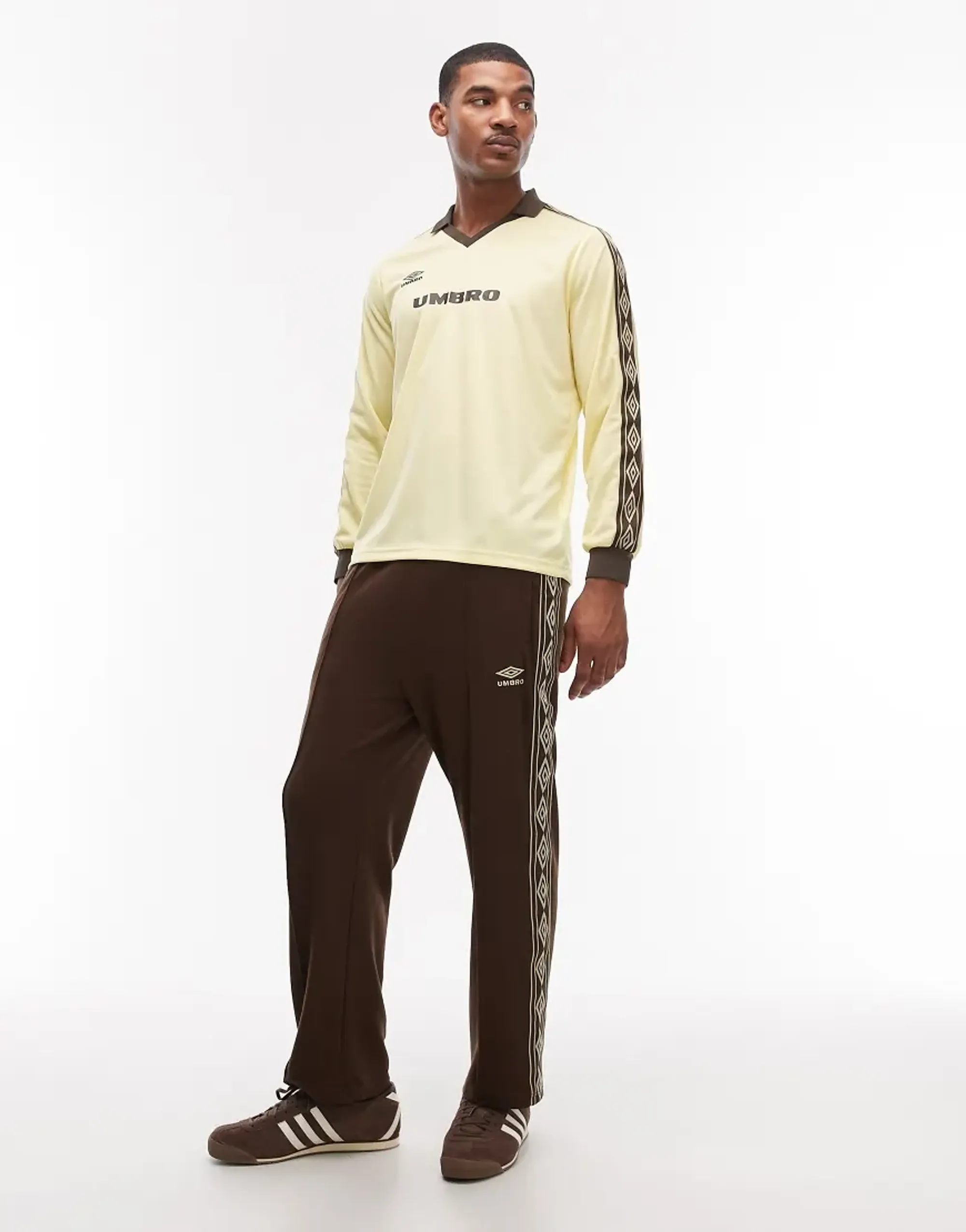 Umbro Taped Track Pant In Brown