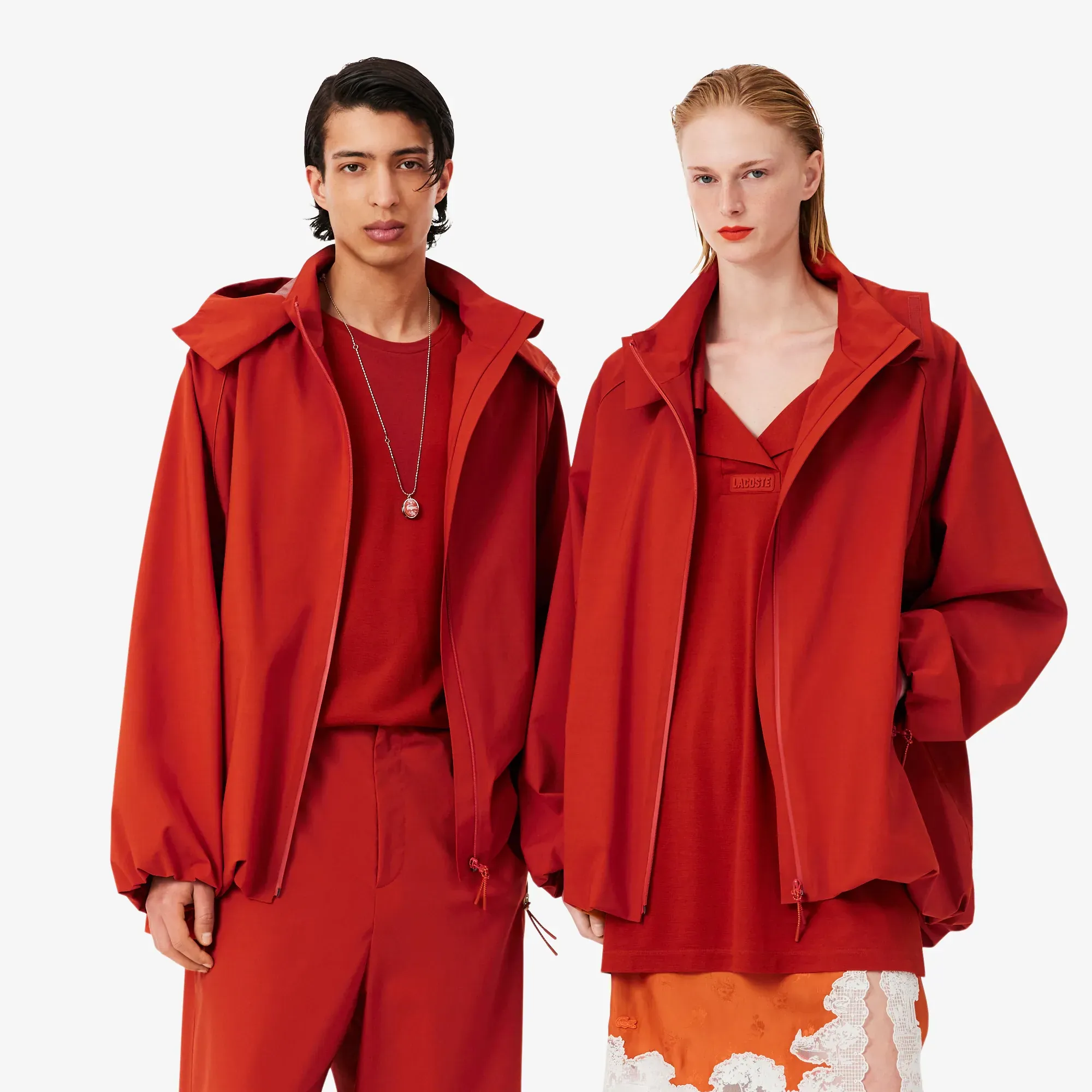 Lacoste Runway Canvas Track Jacket - Orange