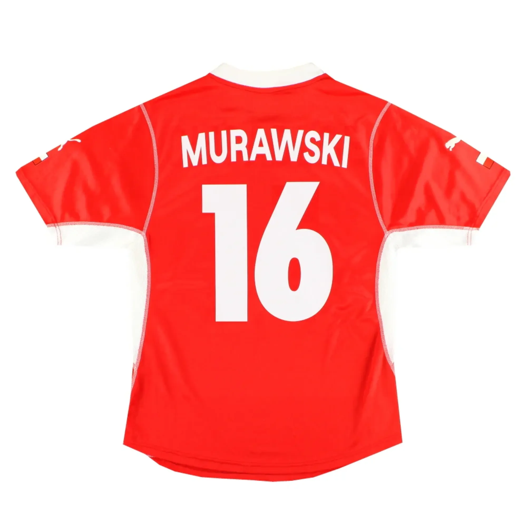 2002-04 Poland Puma Away Shirt Murawski #16 L - Poland / Excellent 