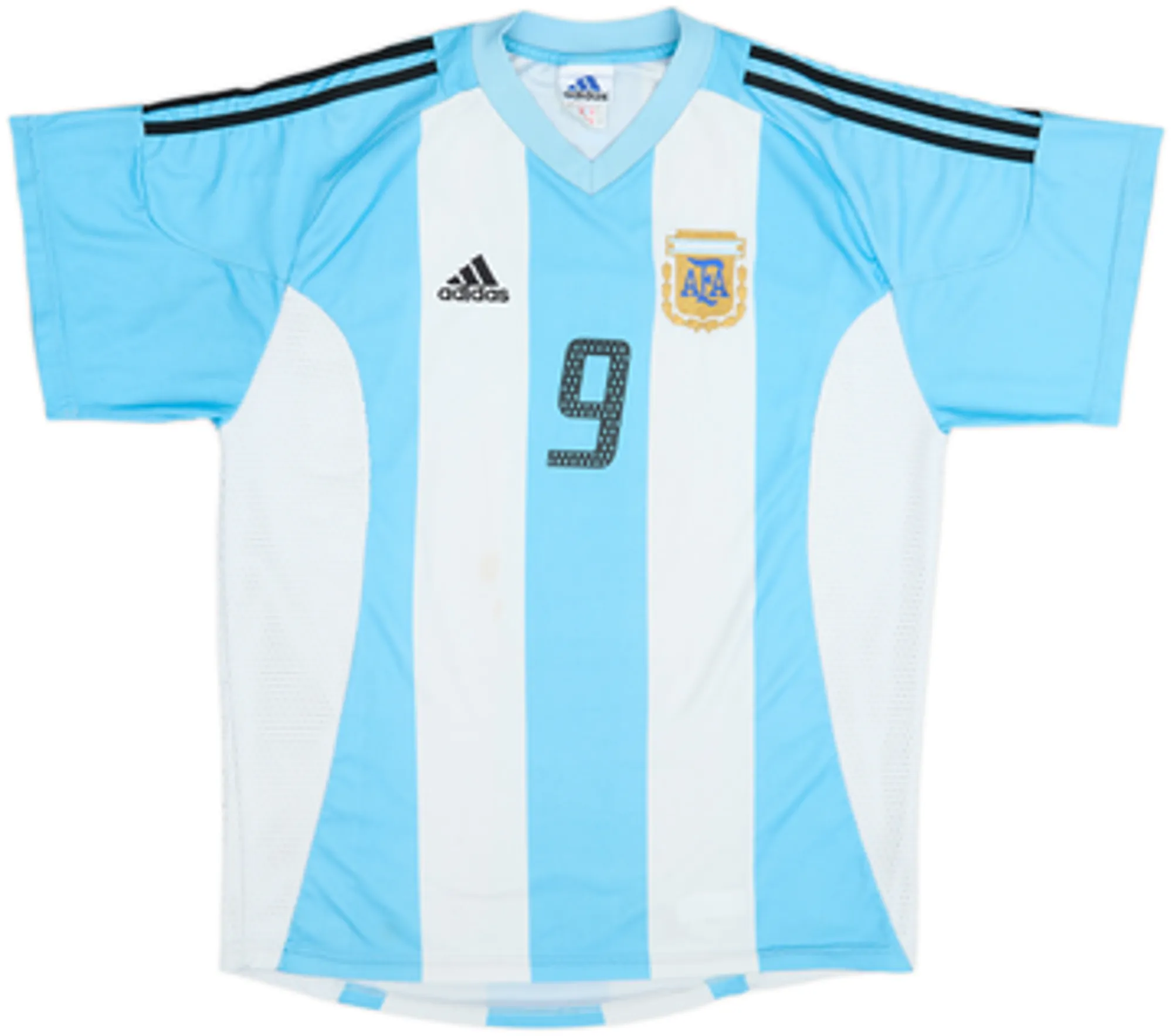 2002-04 Argentina Home Shirt Batistuta #9 - 6/10 - (L)