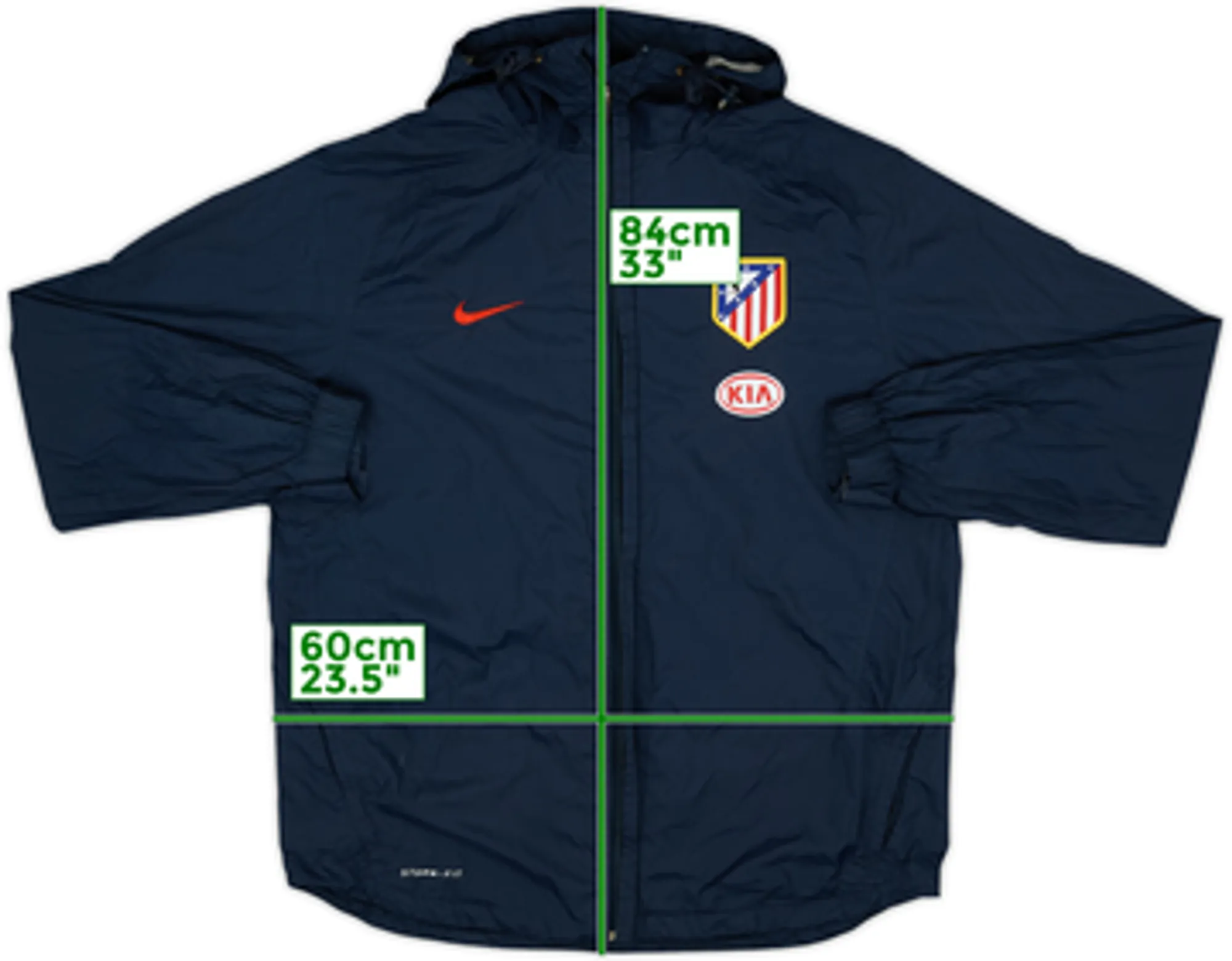 2010-11 Atletico Madrid Nike Hooded Track Jacket - 7/10 - (L)