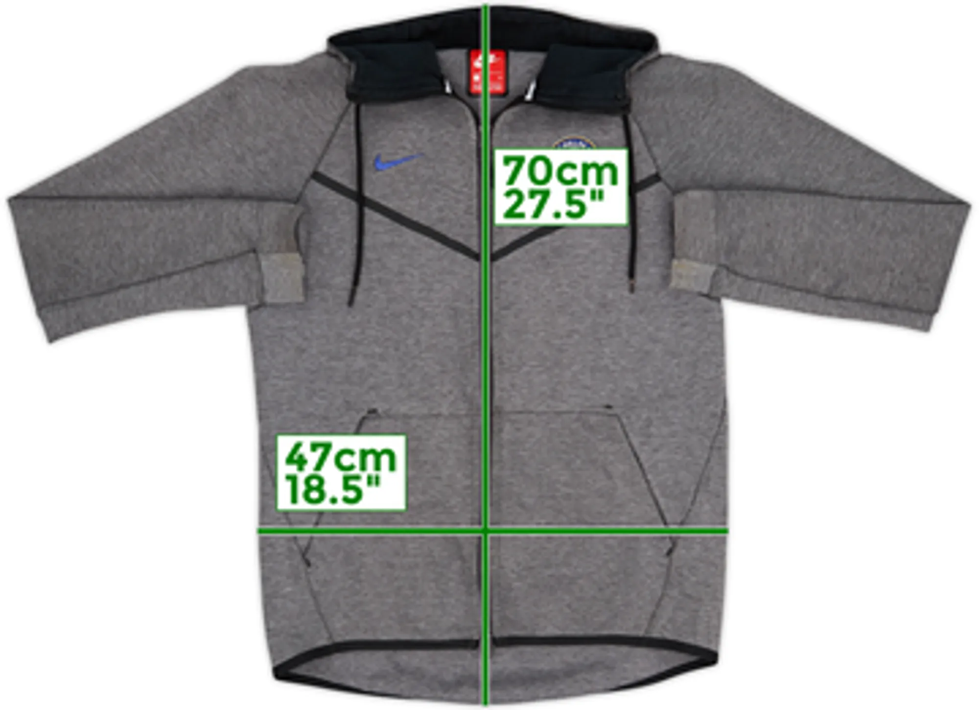 2018-19 Chelsea Nike Hooded Tech Fleece Track Jacket - 8/10 - (S)