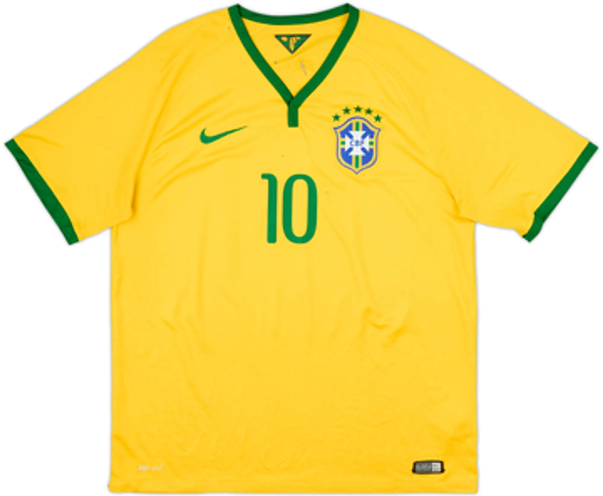 2014-15 Brazil Home Shirt Neymar Jr #10 - 6/10 - (S)