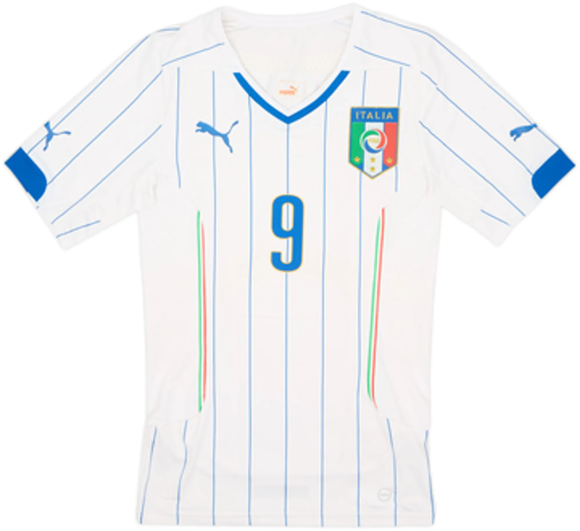 2014-15 Italy Authentic Away Shirt Balotelli #9 - 8/10 - (M)