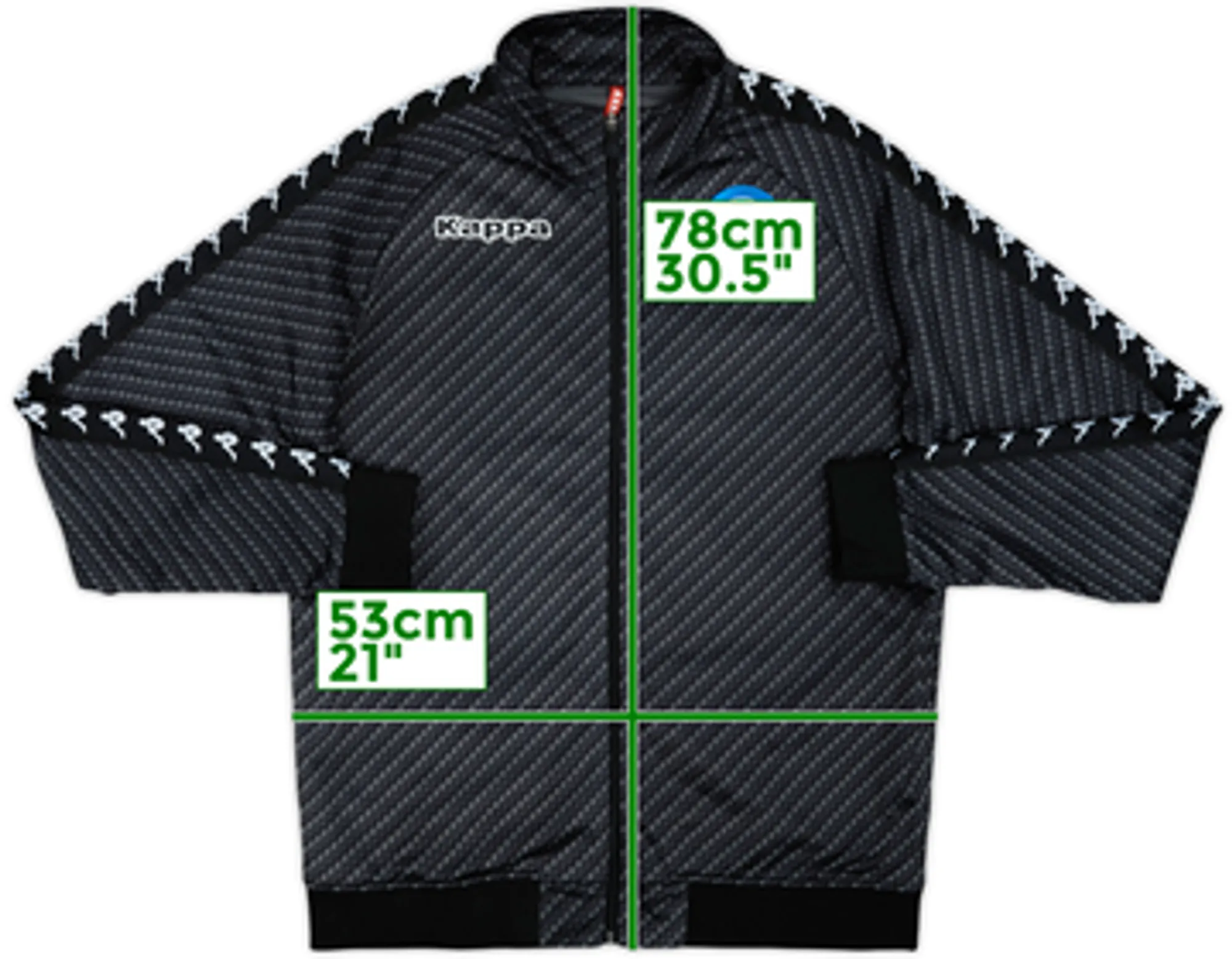 2017-18 Napoli Kappa Hooded Track Jacket - 6/10 - (L)