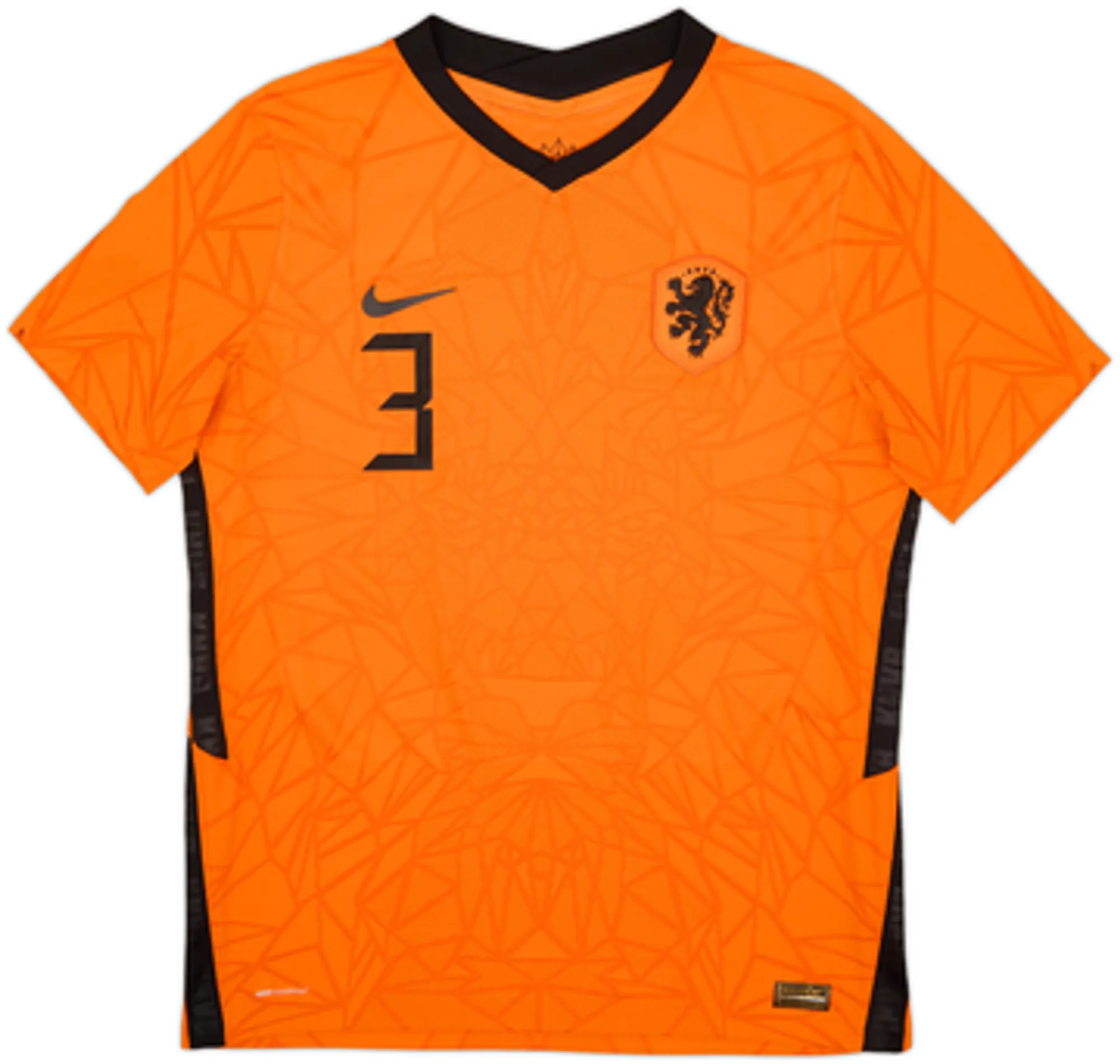 2020-21 Netherlands Authentic Home Shirt De Ligt #3 - 8/10 - (L)