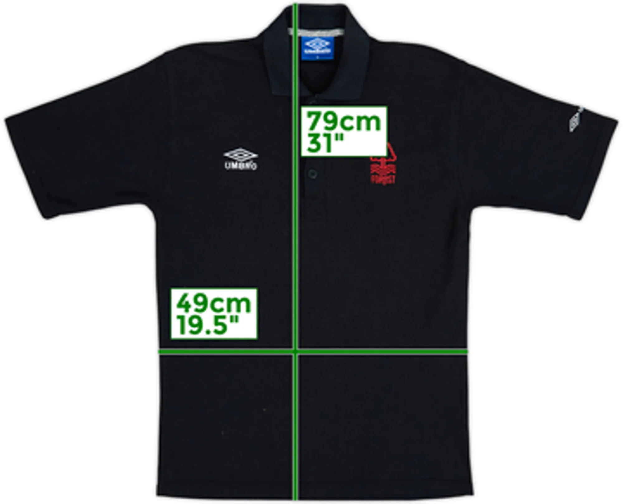 1996-97 Nottingham Forest Umbro Polo Shirt - 9/10 - (M)