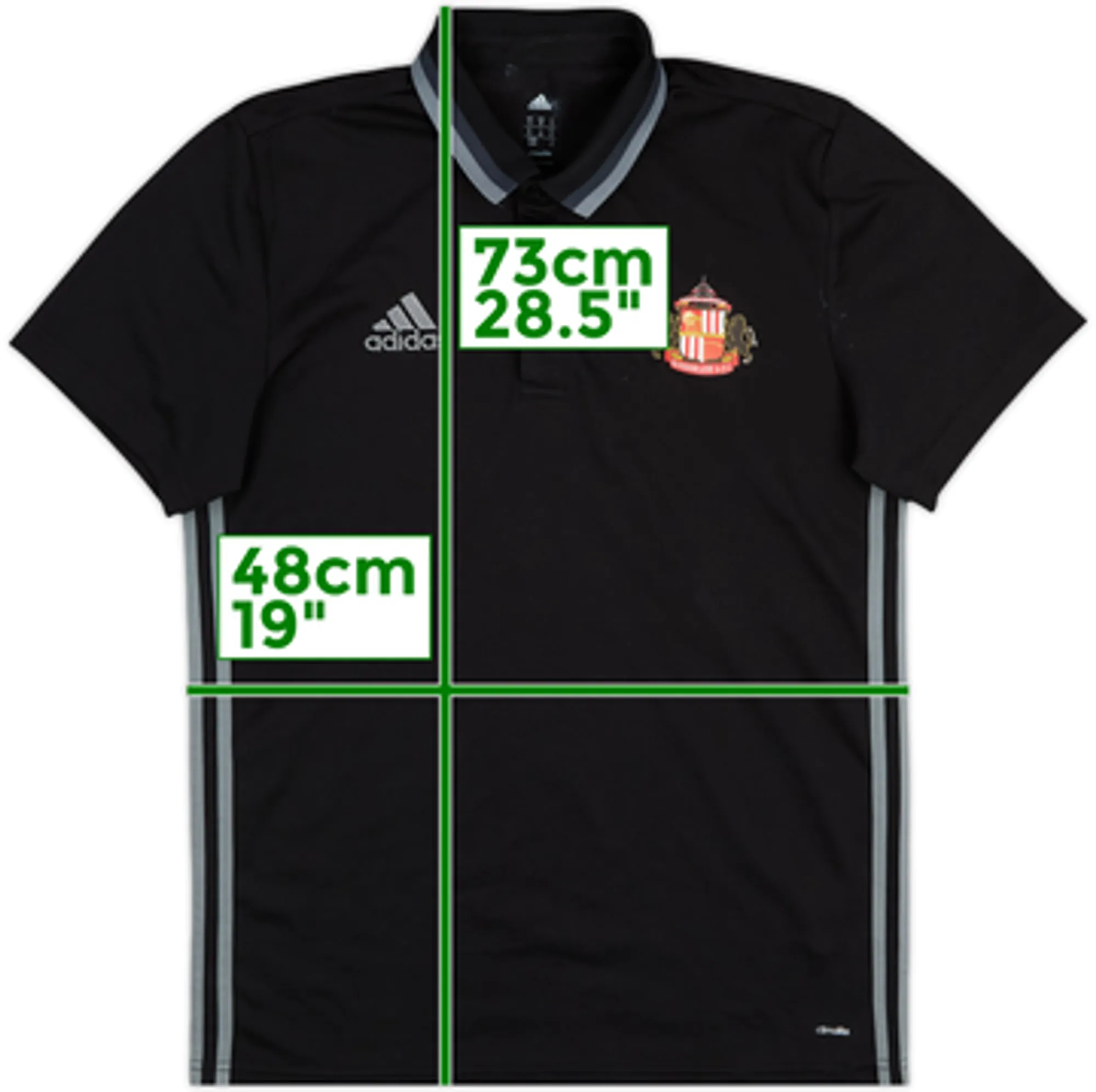 2016-17 Sunderland adidas Polo Shirt - 6/10 - (M)