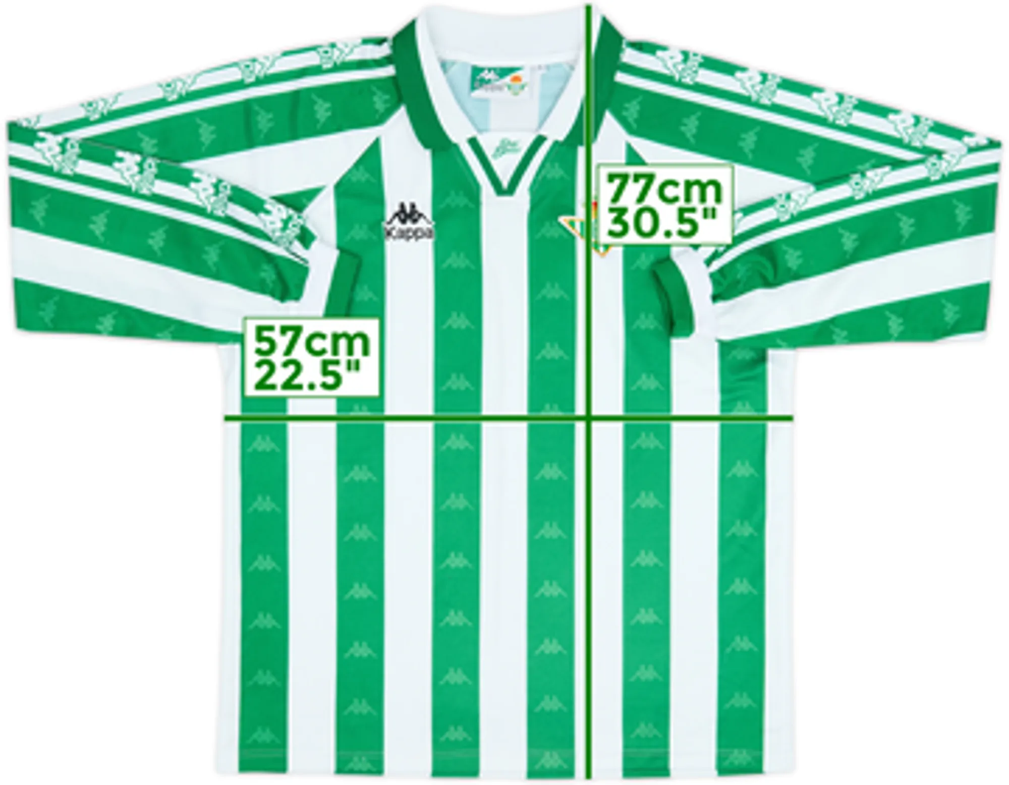 1995-97 Real Betis Home L/S Shirt - 8/10 - (L)