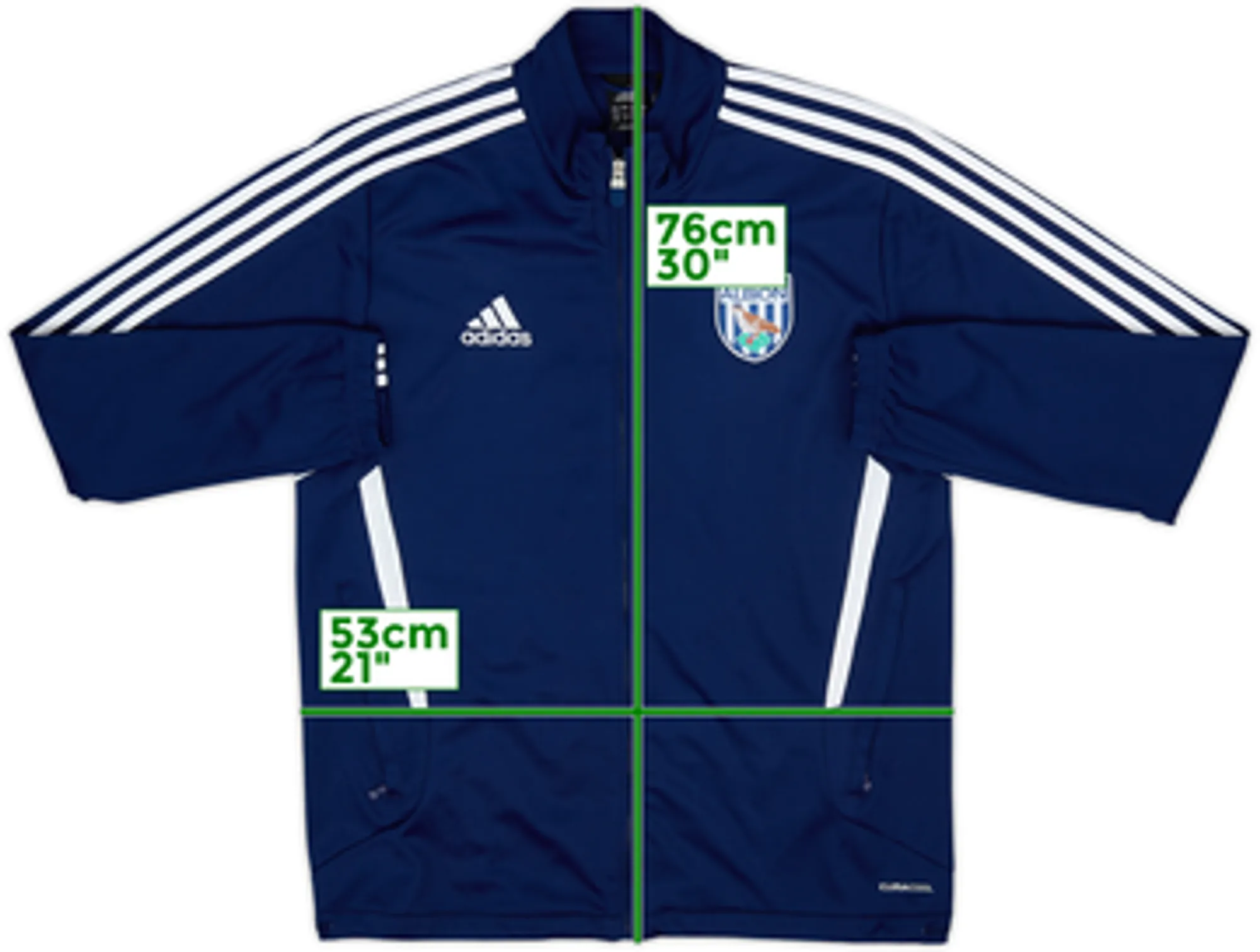 2010-11 West Brom adidas Track Jacket - 8/10 - (M)