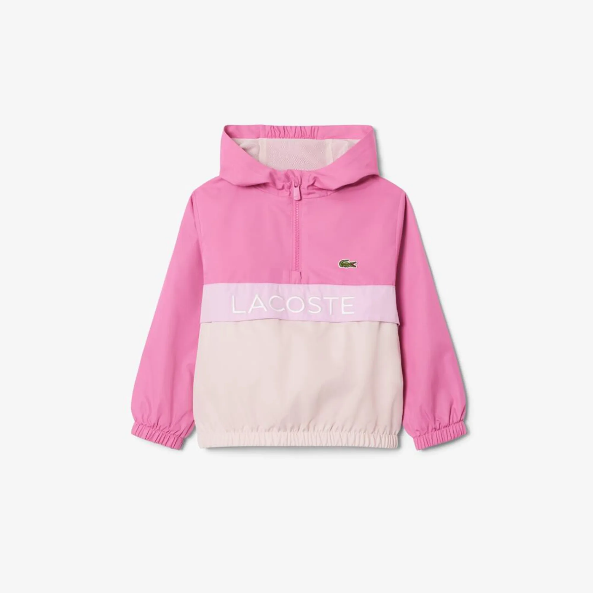Lacoste Unisex Hooded Diamond Taffeta Windbreaker - Rose