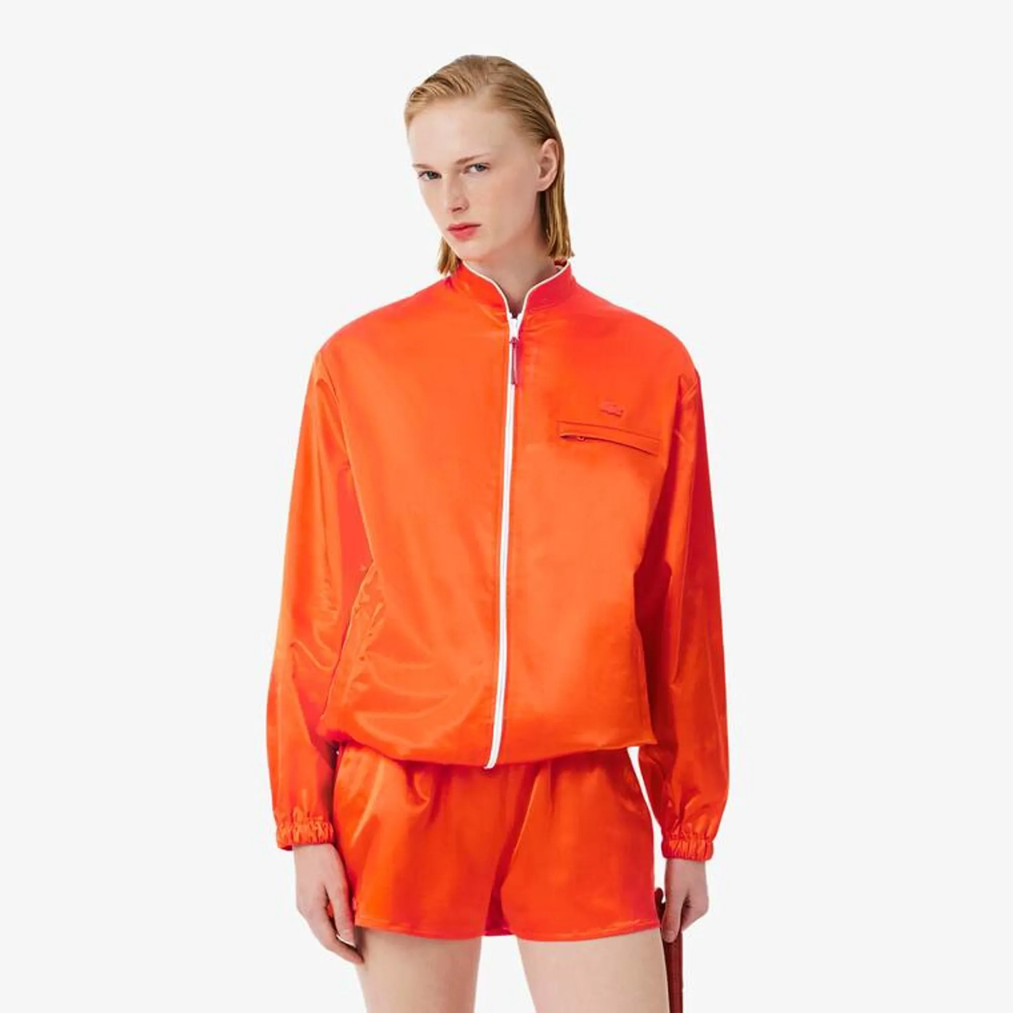 Lacoste Runway Gloss Track Jacket - Dark Orange