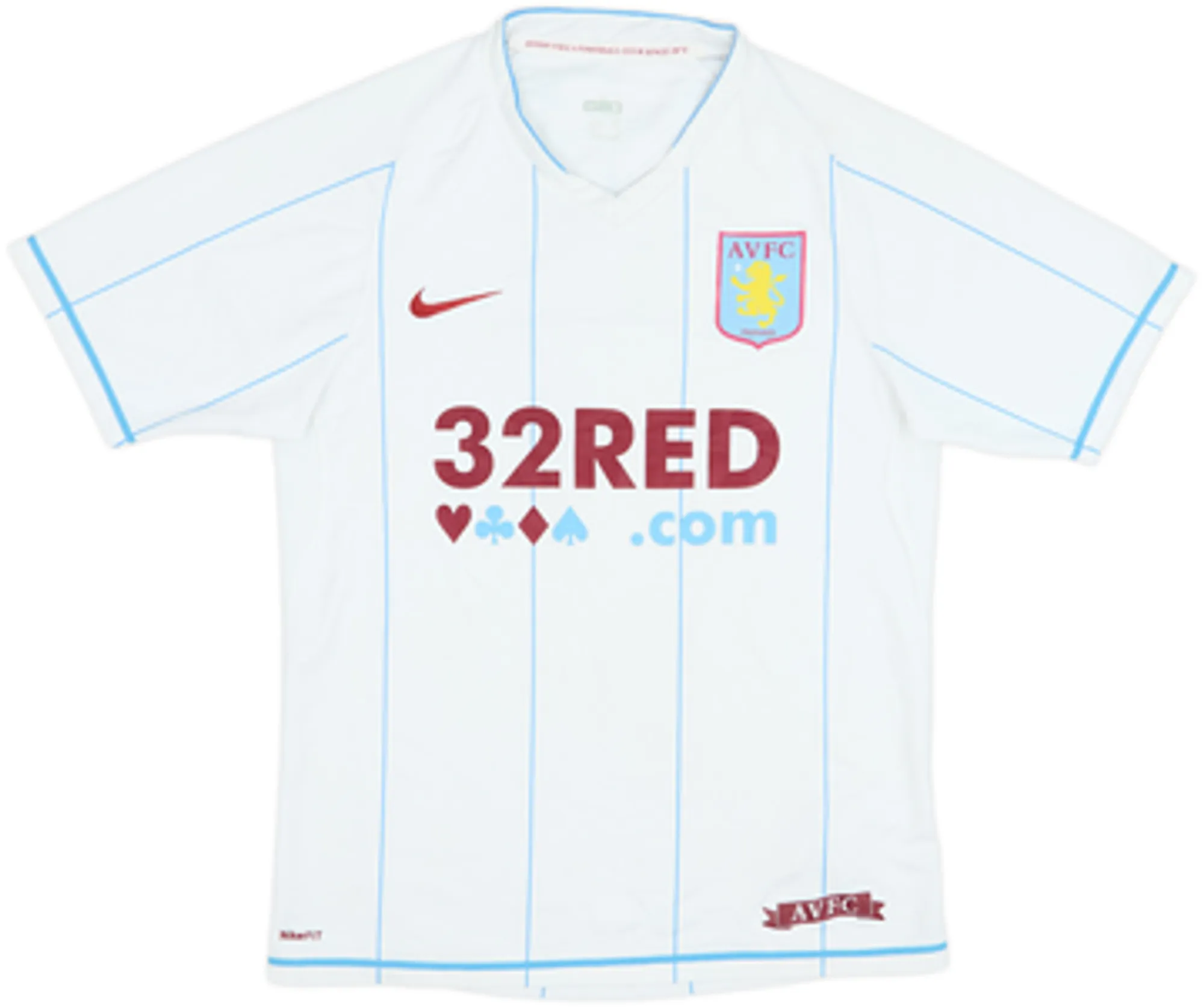 2007-08 Aston Villa Away Shirt Young #7 - 6/10 - (S)
