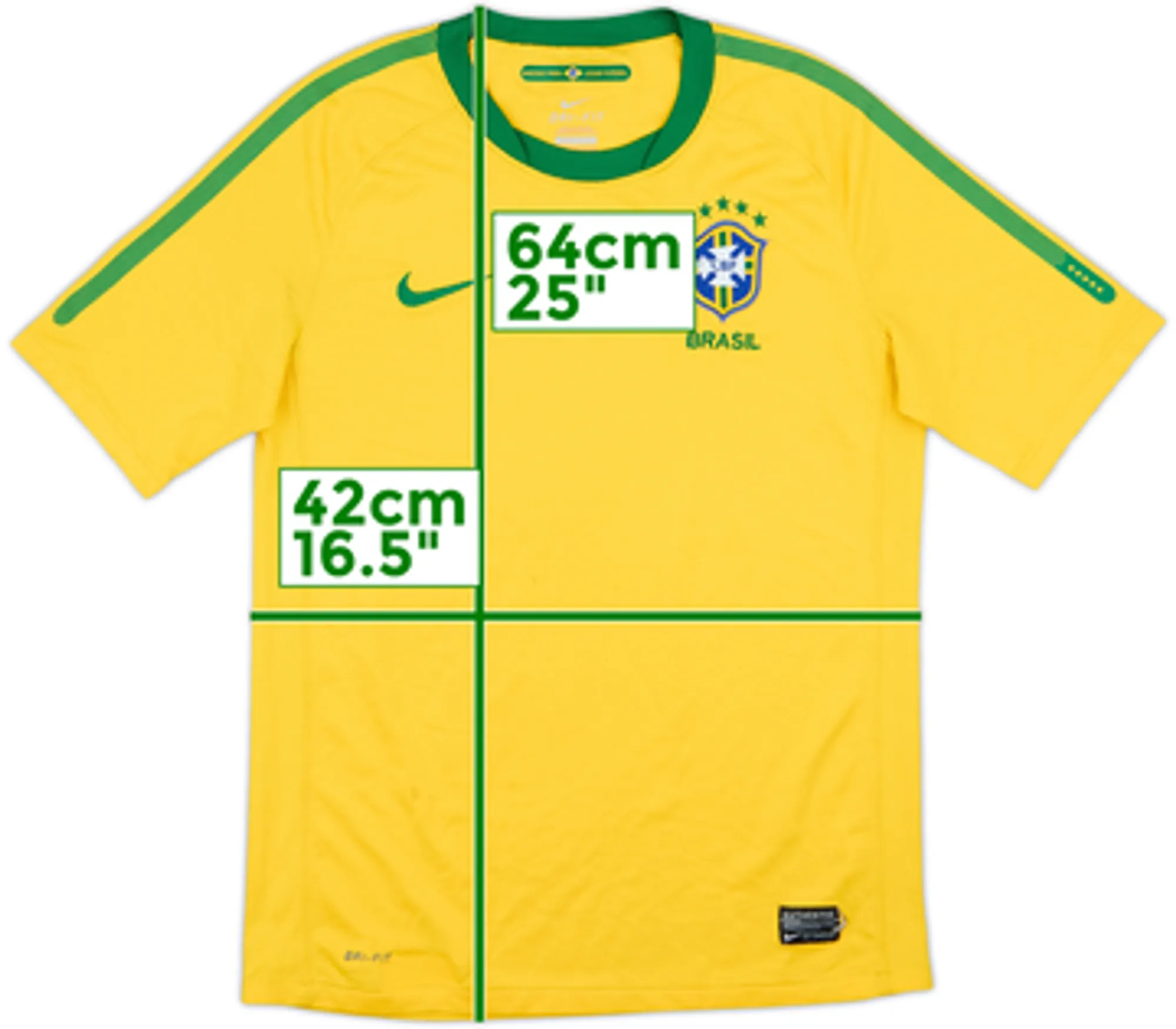 2010-11 Brazil Home Shirt - 6/10 - (L.Boys)