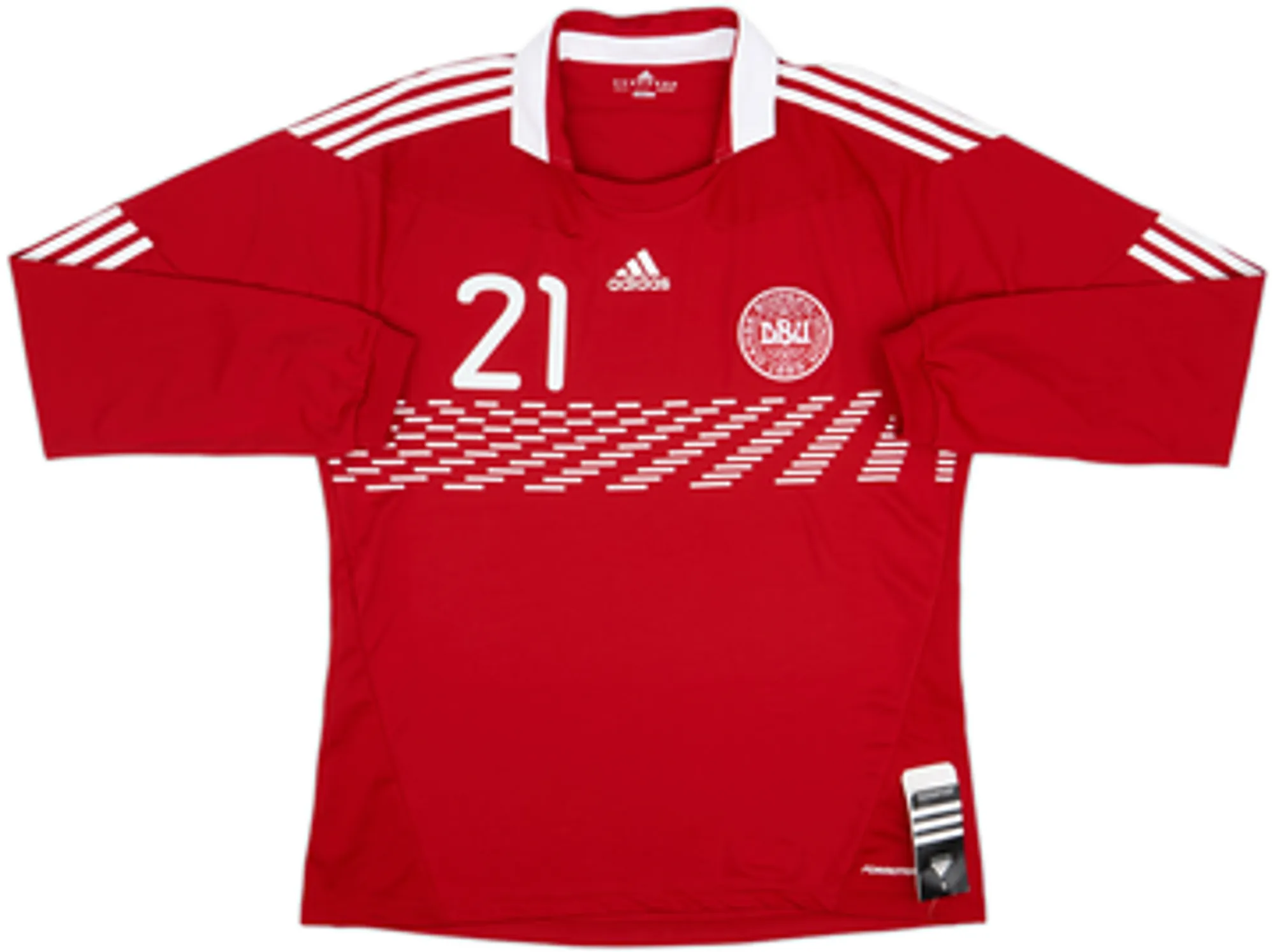 2010-11 Denmark Player Issue Home L/S Shirt Eriksen #21 (M)