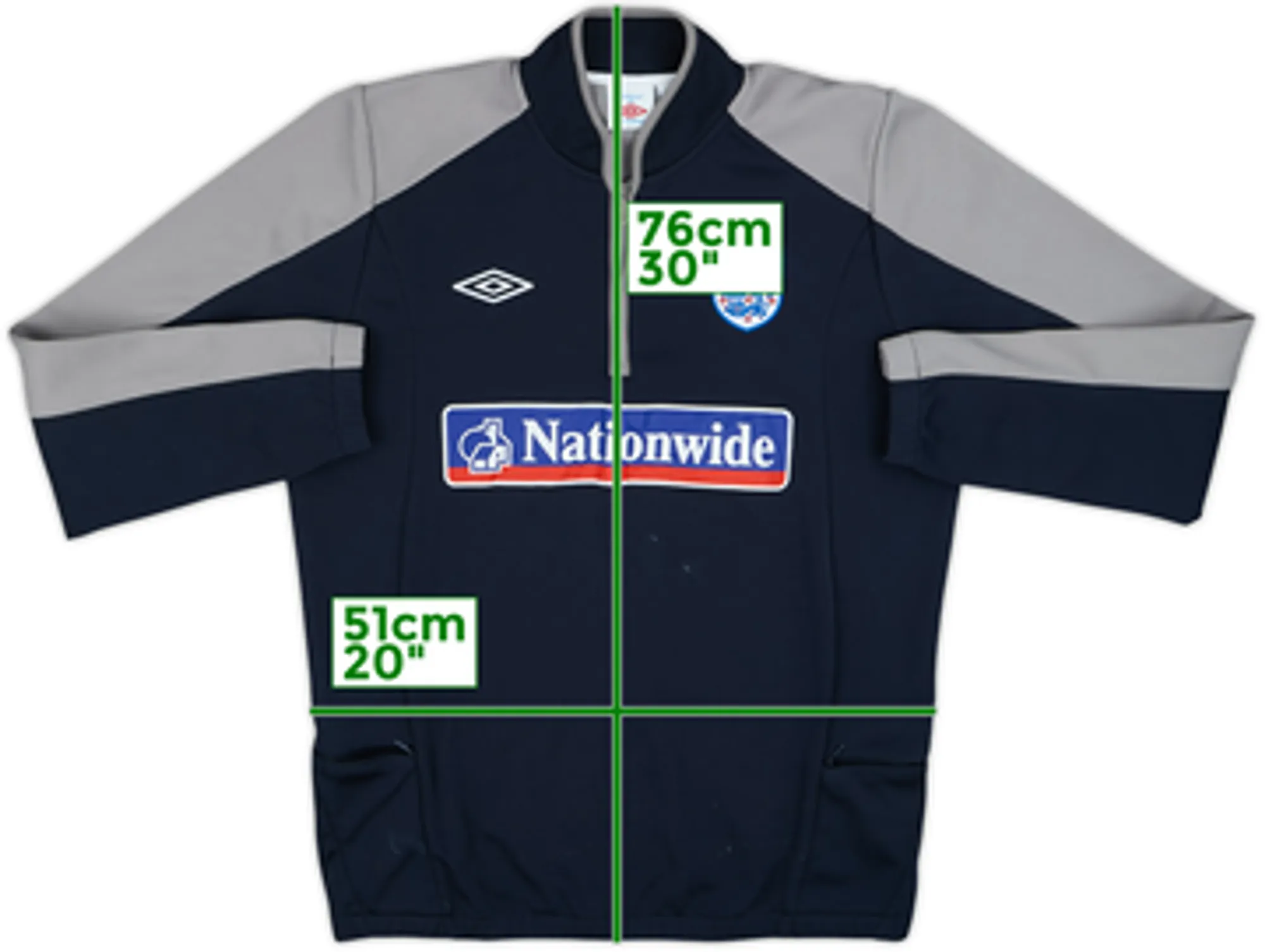 2009-10 England Umbro 1/4 Zip Drill Top - 6/10 - (L)