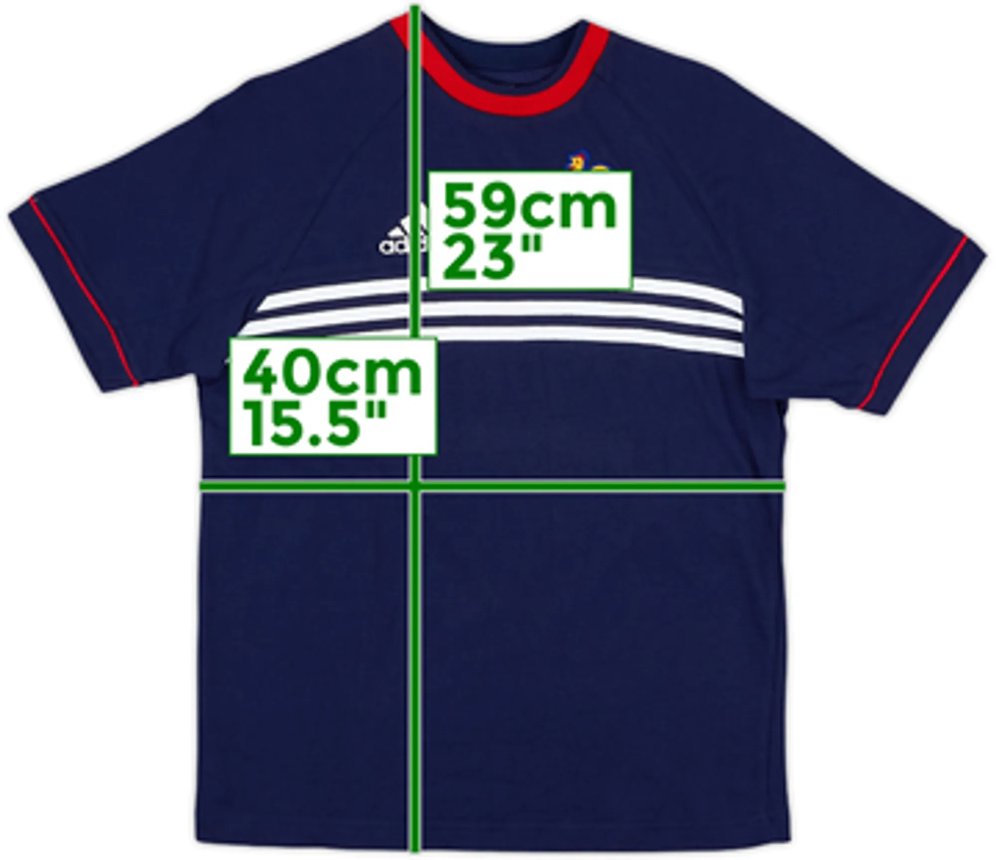 1998-99 France adidas Cotton Tee - 10/10 - (L.Boys)