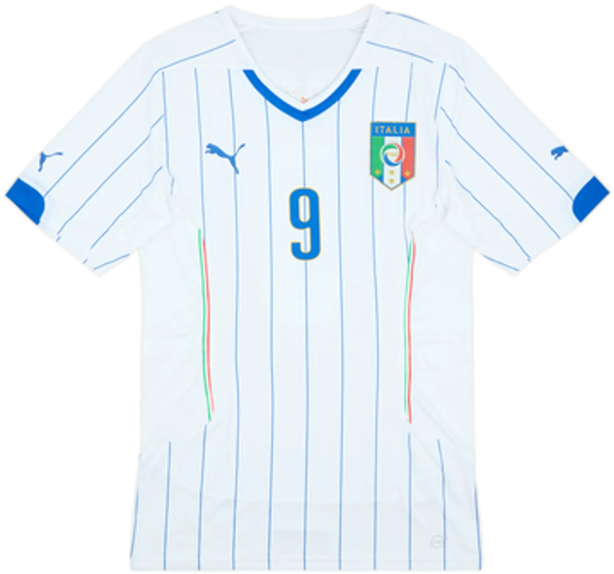 2014-15 Italy Authentic Away Shirt Balotelli #9 - 9/10 - (XXL)