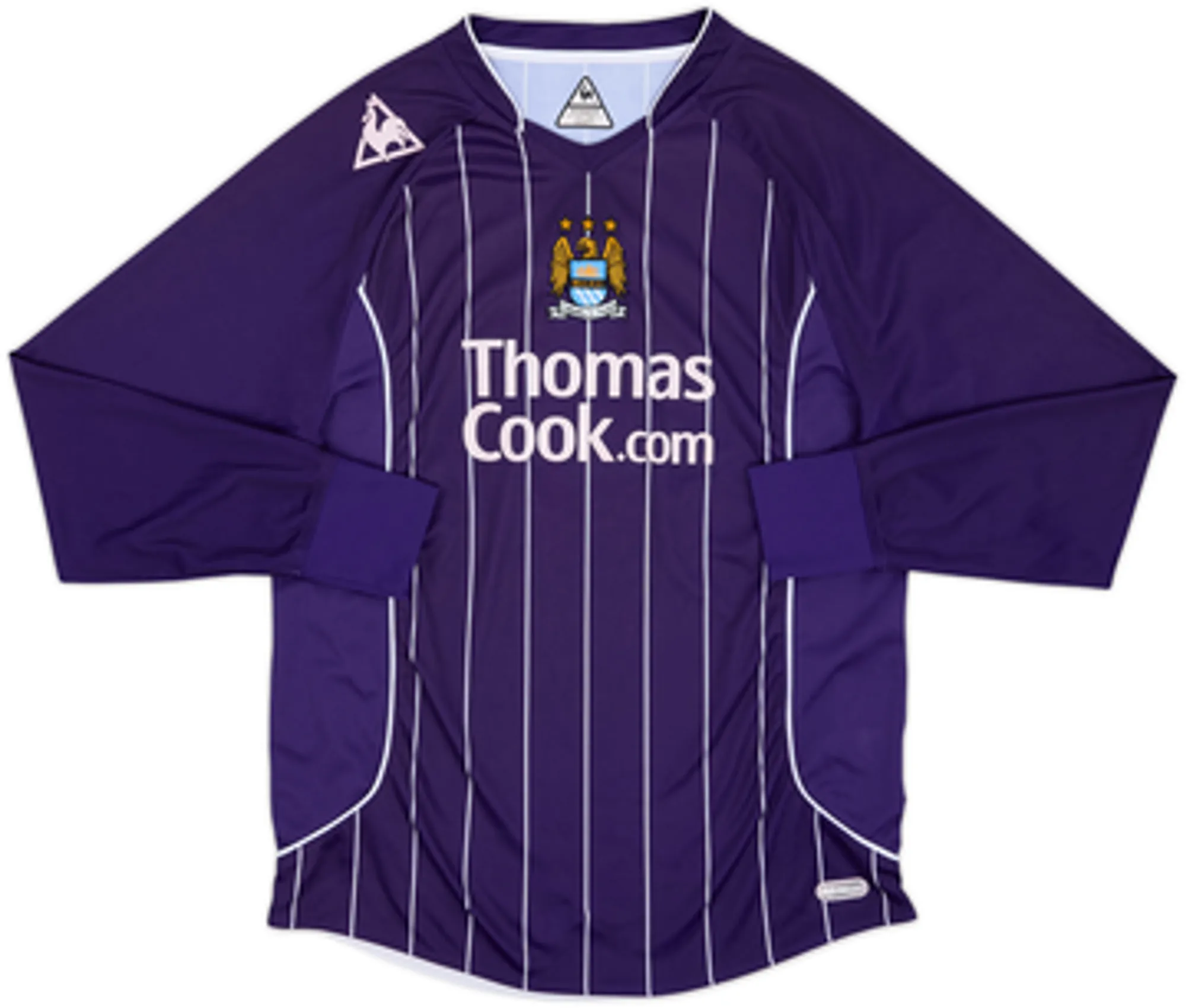 2007-08 Manchester City Away L/S Shirt Ball #3 - 6/10 - (L)