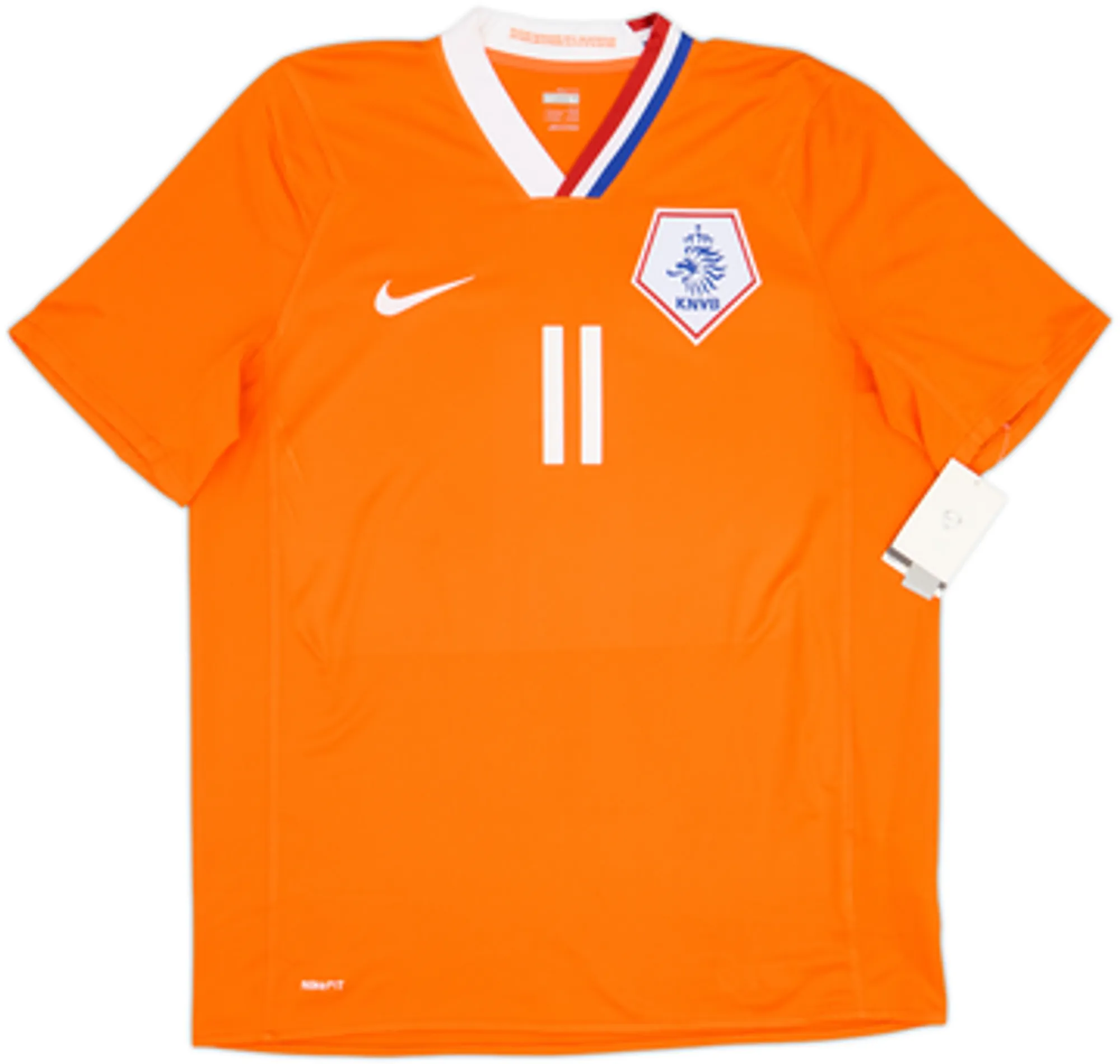 2008-10 Netherlands Home Shirt Robben #11 (L)