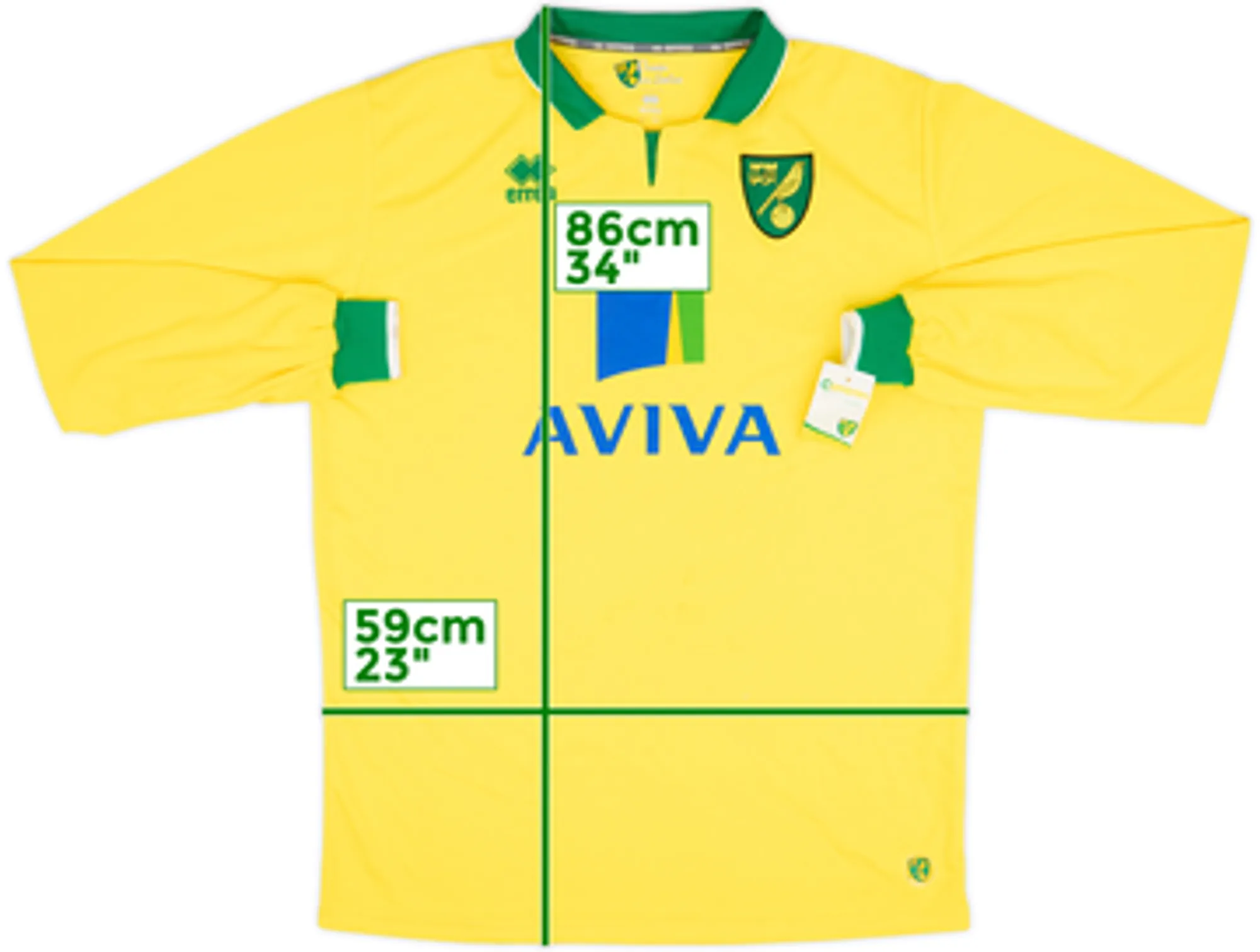 2012-13 Norwich Home L/S Shirt (4XL)