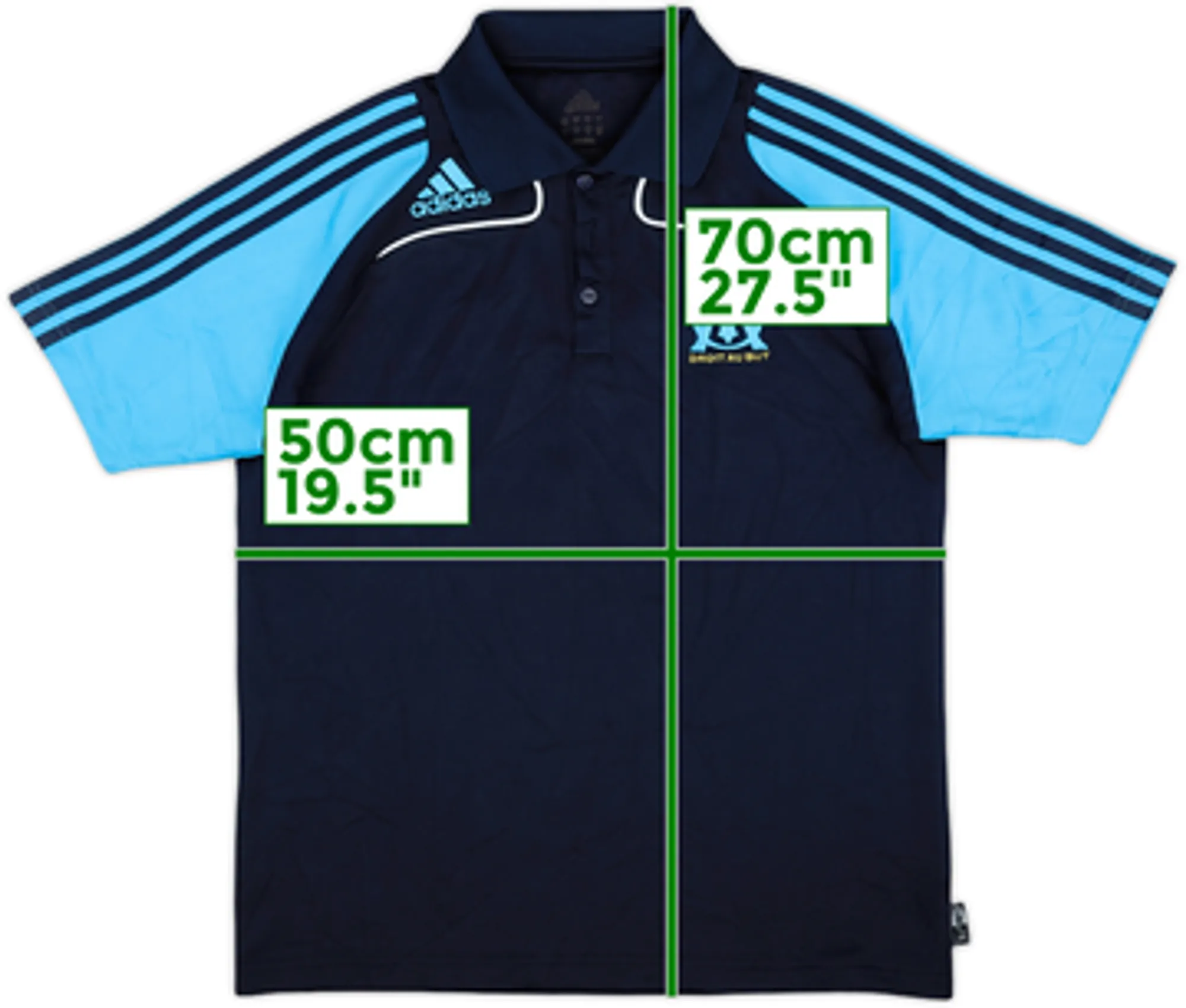 2008-09 Olympique Marseille adidas Polo Shirt - 8/10 - (S)