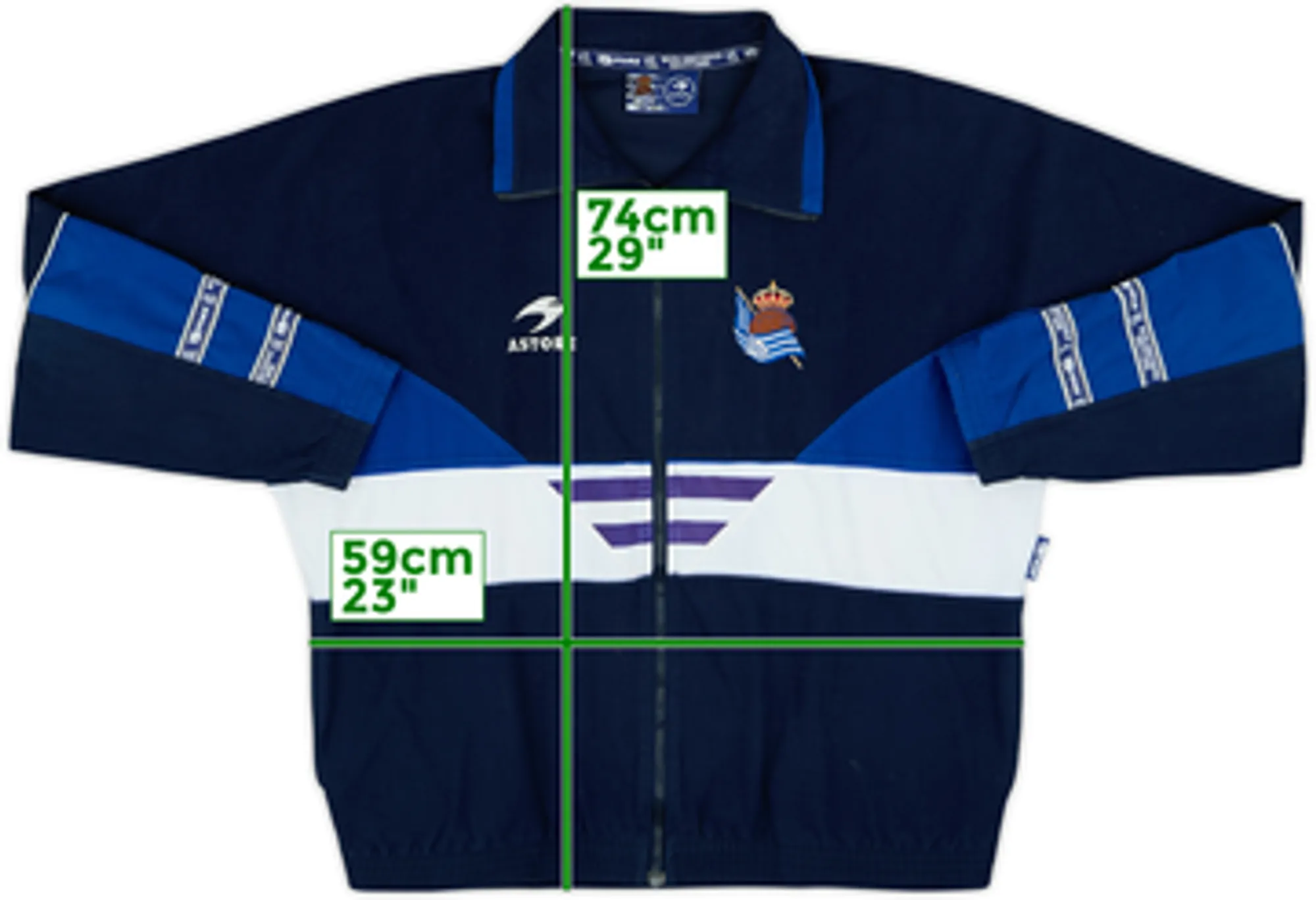 1996-98 Real Sociedad Astore Track Jacket - 7/10 - (XL)