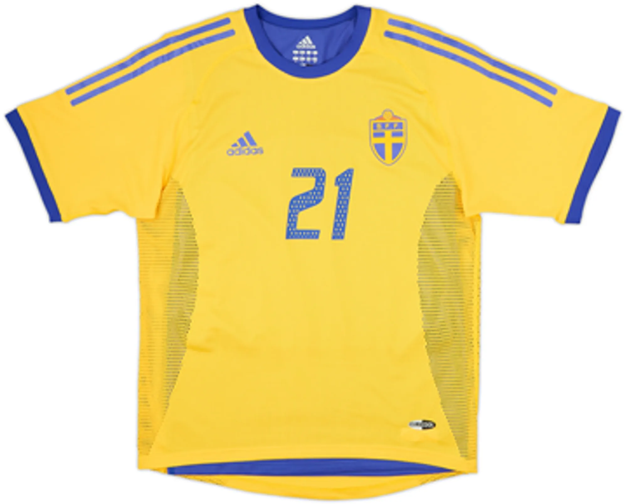 2002-03 Sweden Player Issue Home Shirt Ibrahimovic #21 - 10/10 - (L)