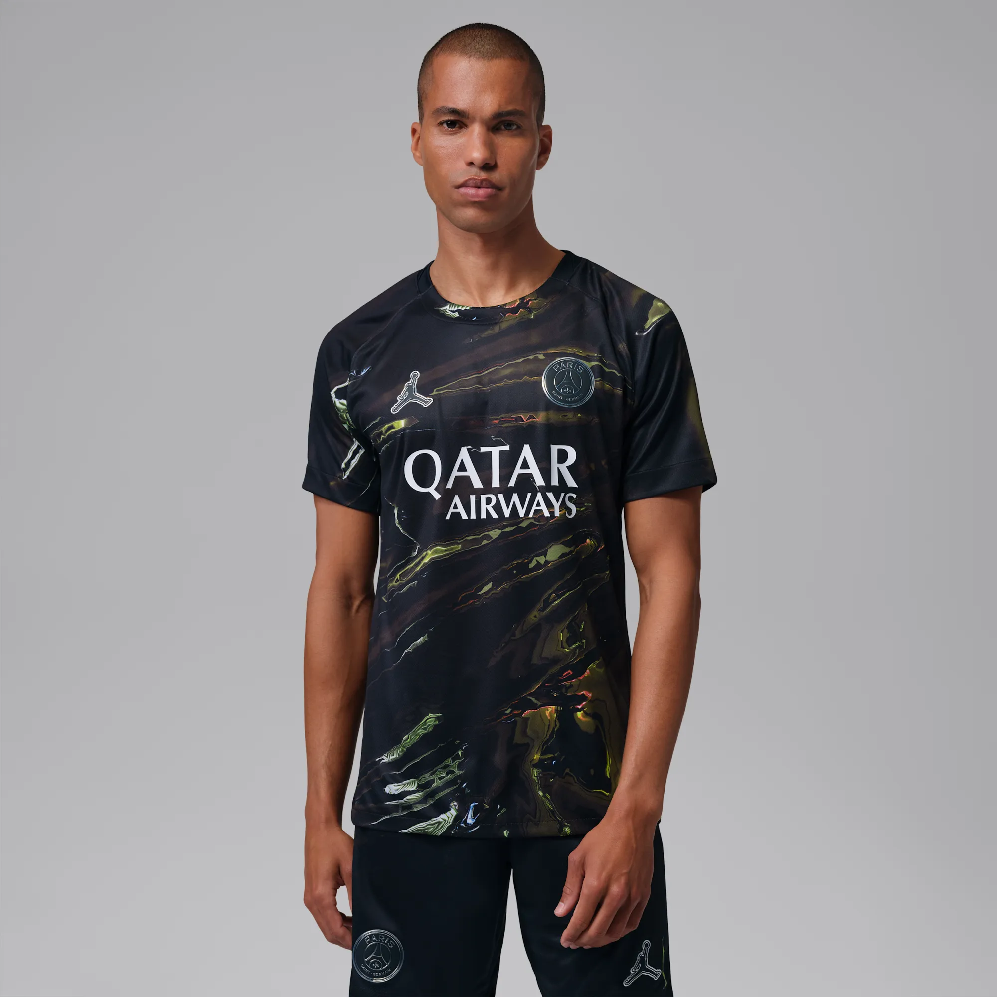 Nike Jordan Nike Paris Saint-Germain 2026 Stadium Night Edition Jordan Dri-FIT Football Replica Jersey - Black