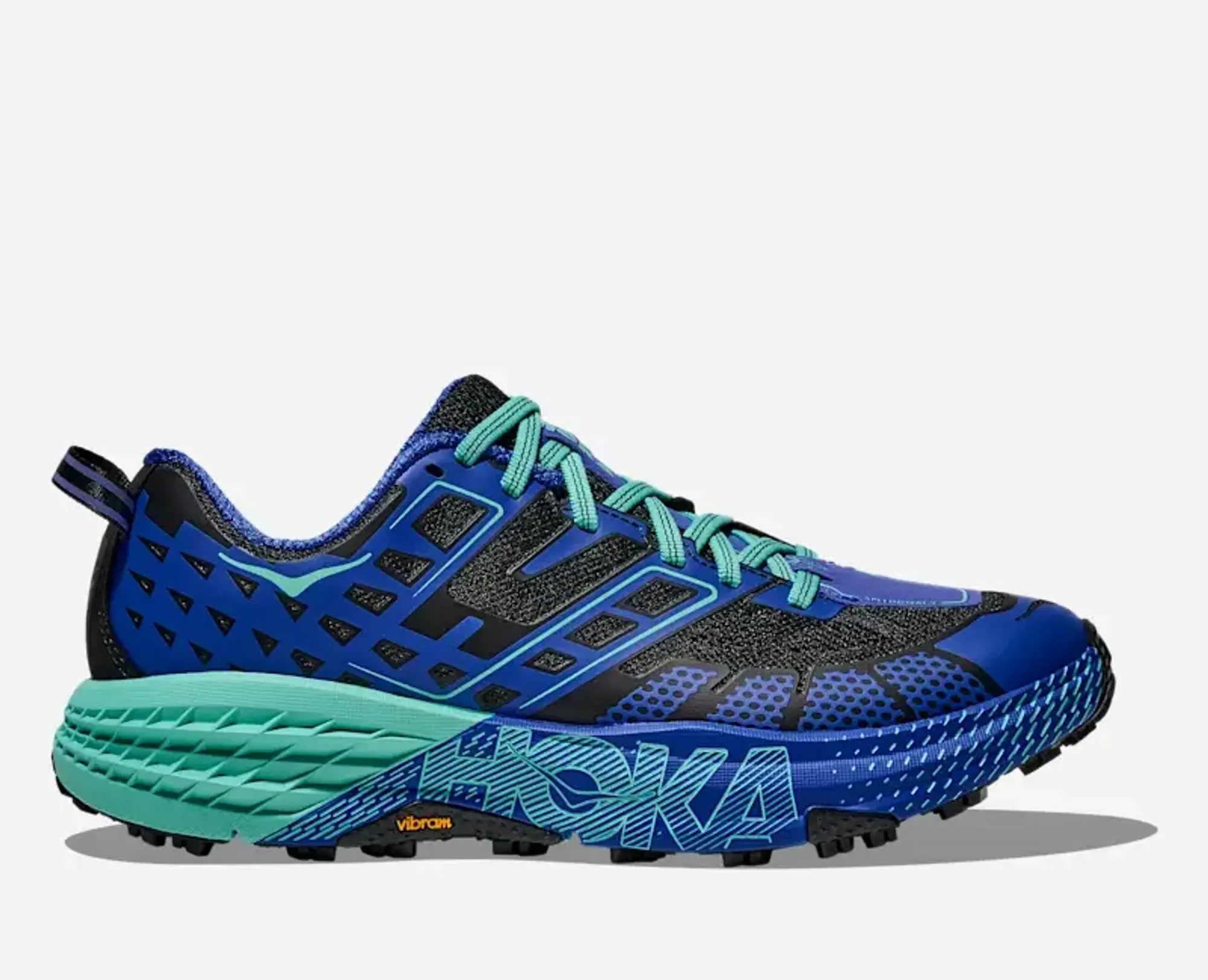 Hoka Speedgoat 2 Trail Shoes In Obsidian/Ultramarine