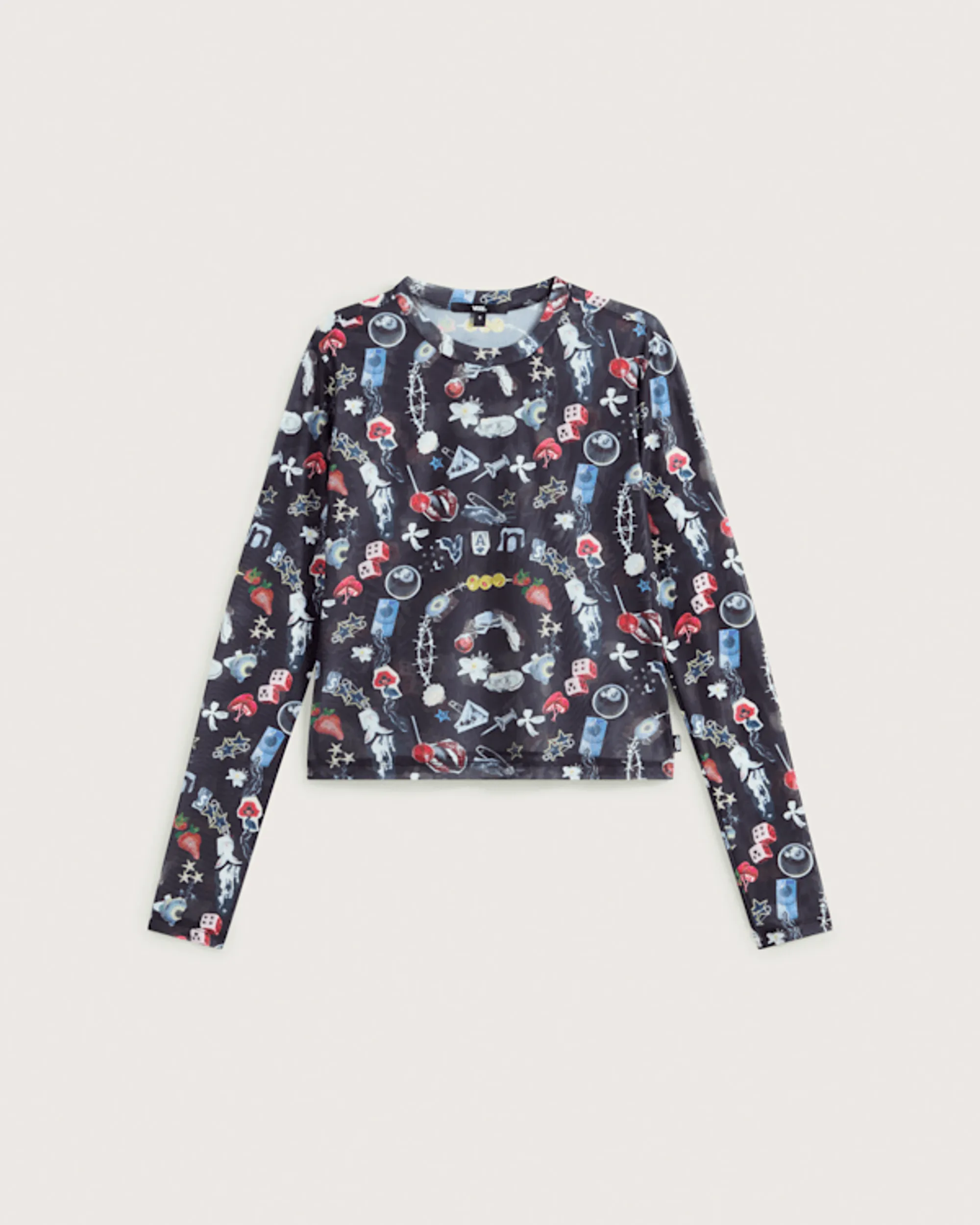 Vans - Ludlow Mesh Long Sleeve T-Shirt, Woman, Black