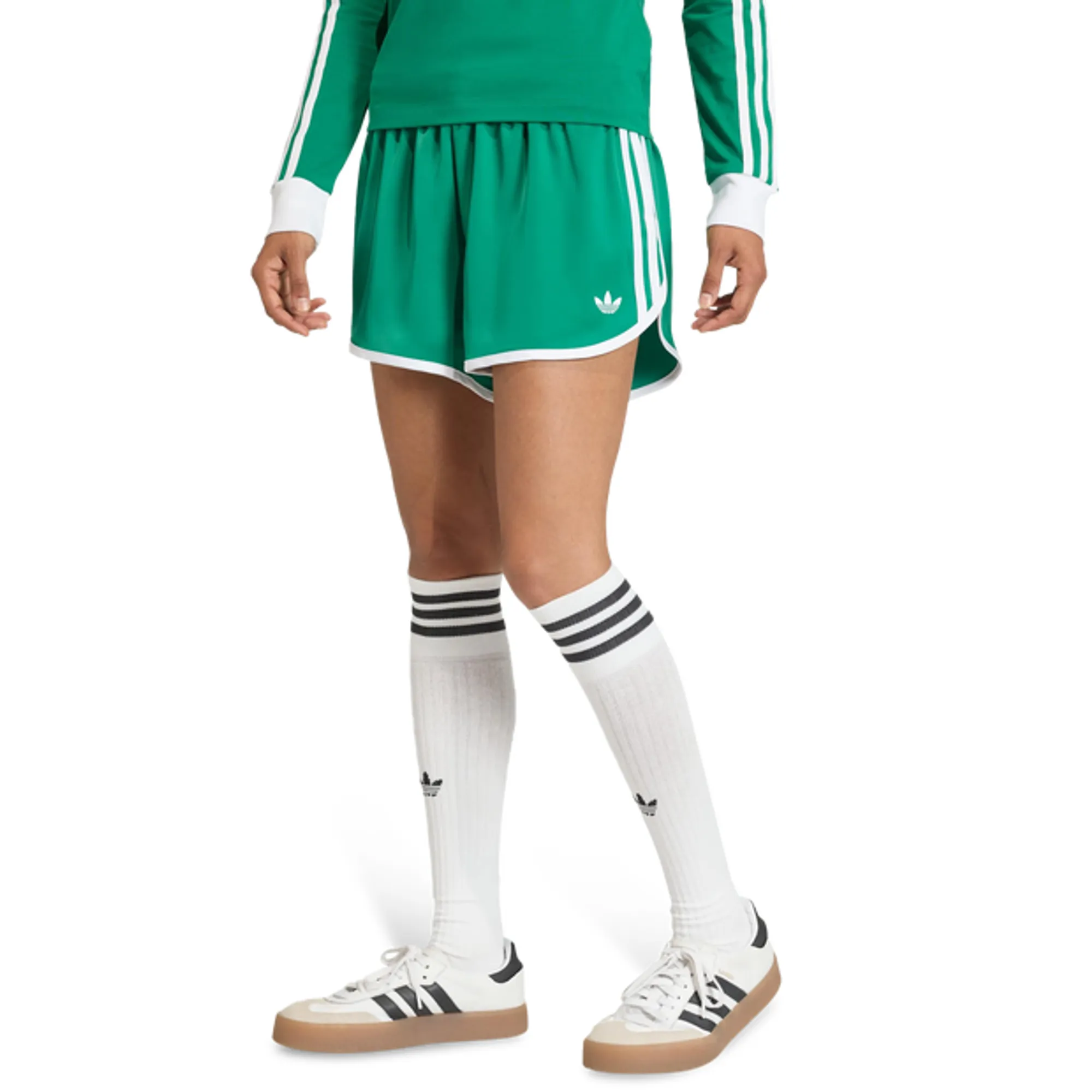 Adidas 3 Stripes Sprinter Shorts Women Shorts - Green