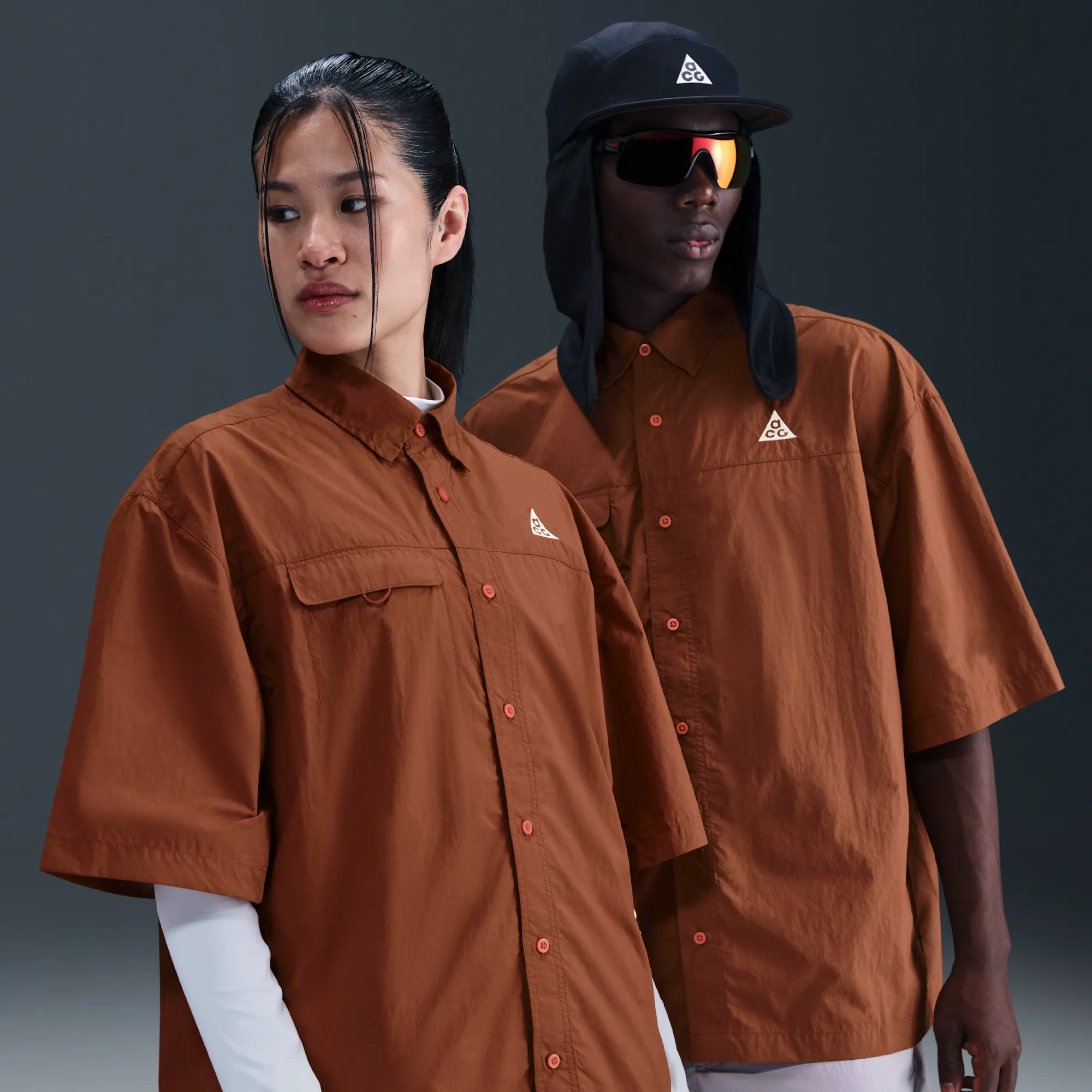 Nike ACG 'Orb Weaver' UV Repel Short-Sleeve Shirt - Brown - Nylon