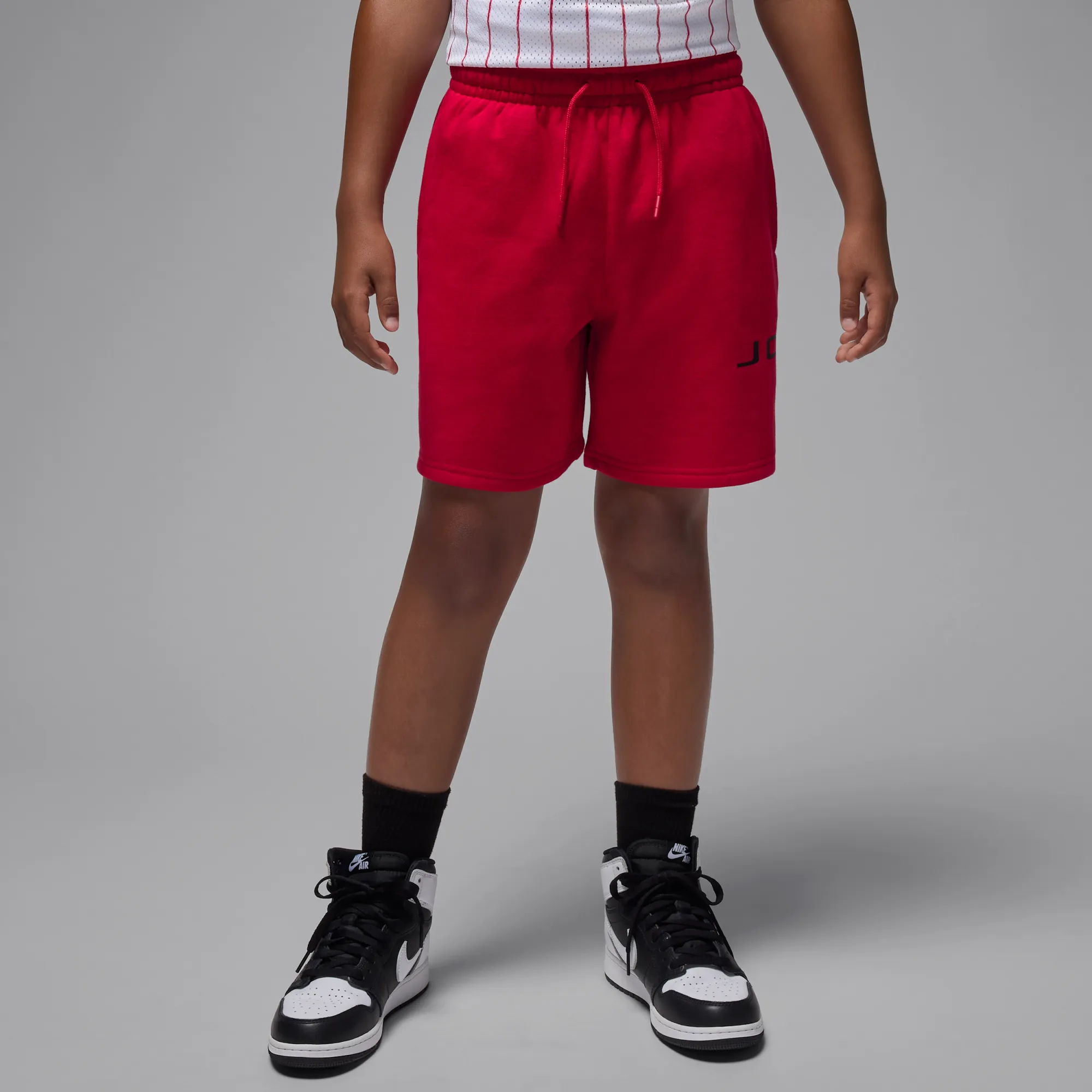Nike Jordan Older Kids' Baseline Fleece Shorts - Red - Cotton