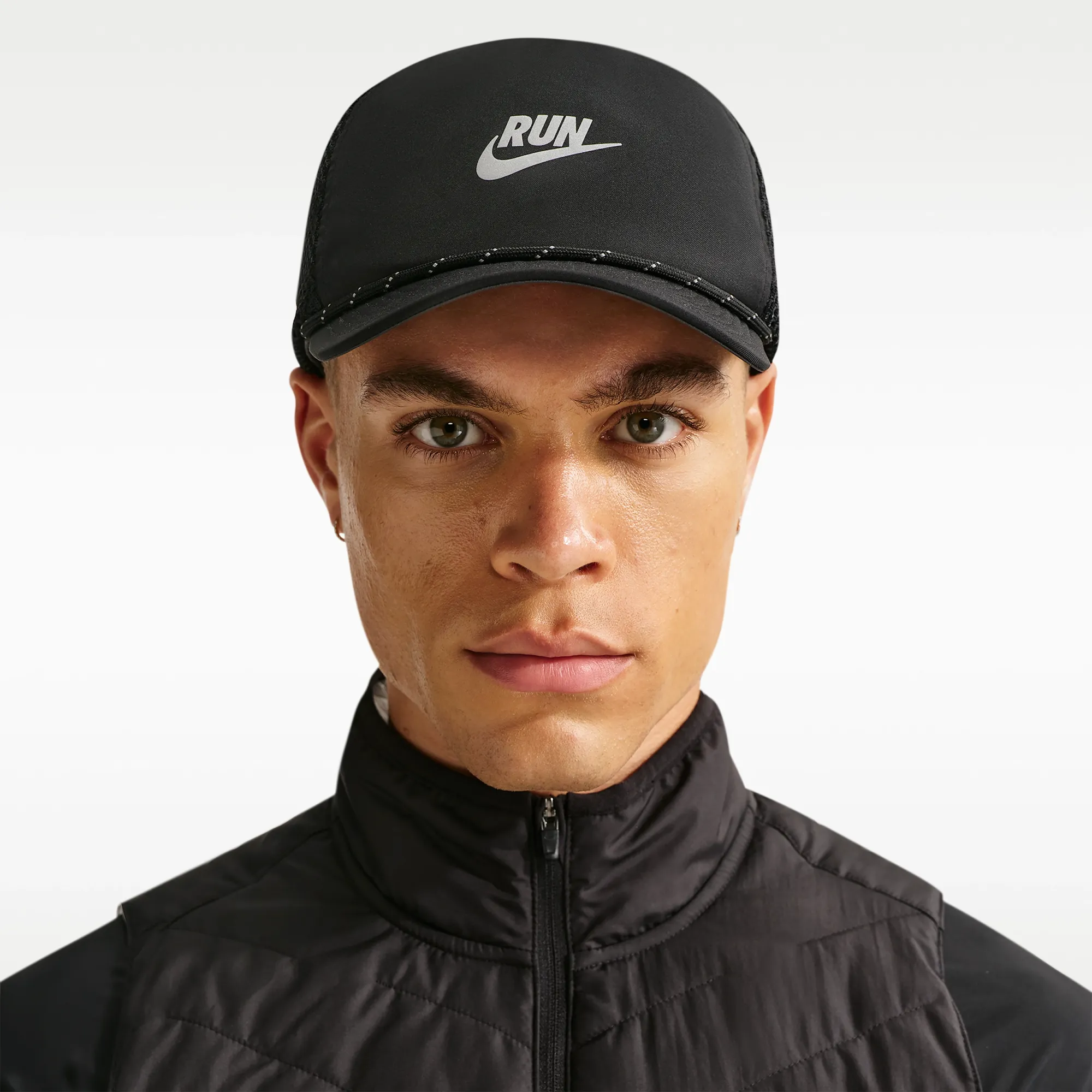 Nike Pro Dri-FIT Unstructured Swoosh Run Cap - Black - Polyester