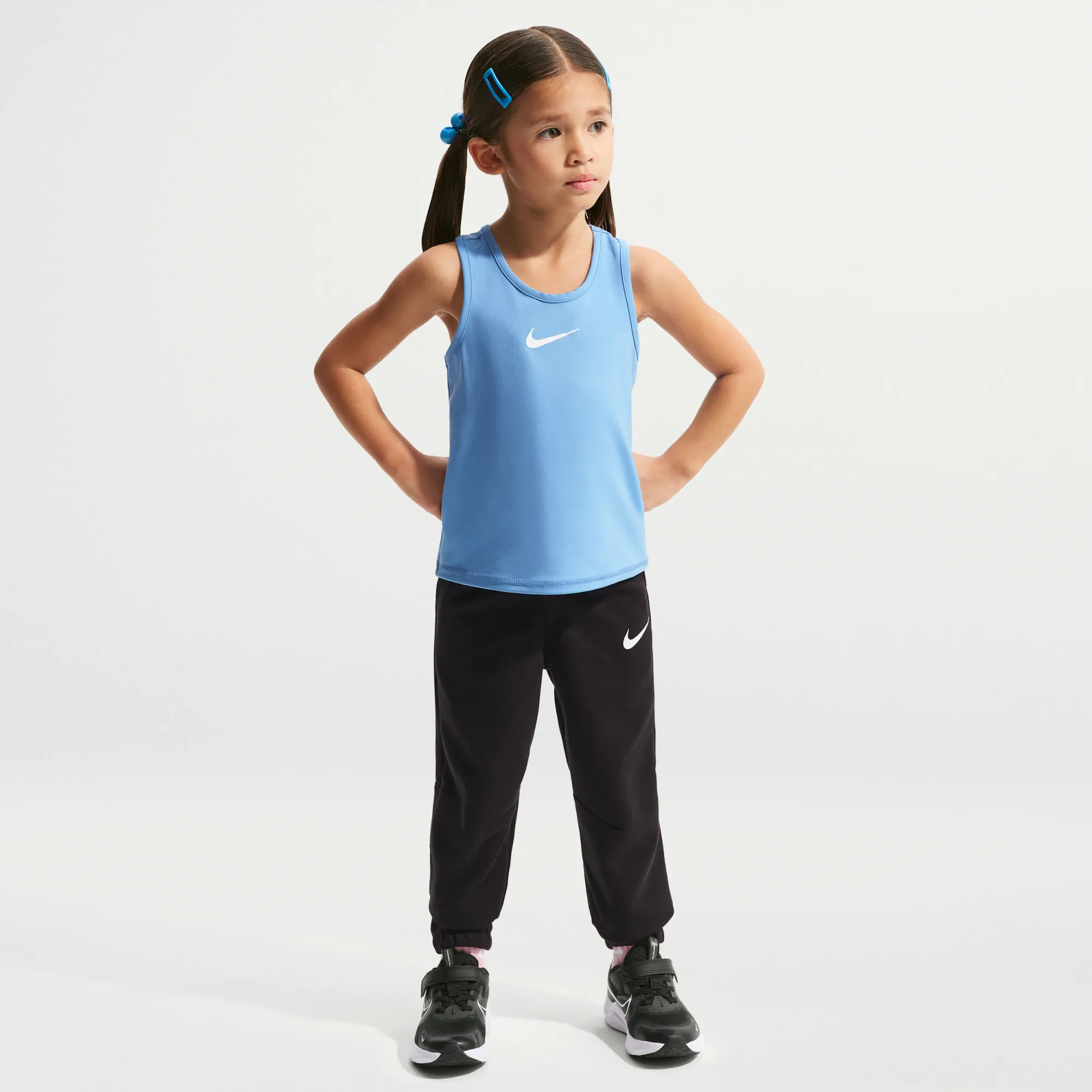 Nike Pro Younger Kids' Dri-FIT Joggers - Black - Cotton/Recycled Polyester