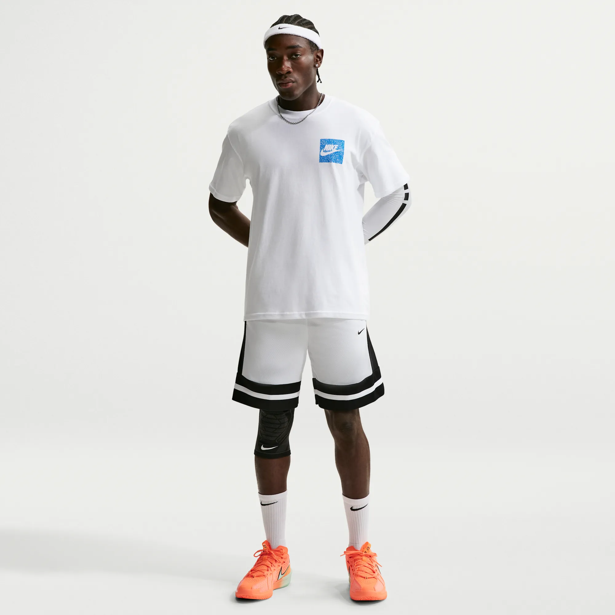 Nike Men's Dri-FIT 20.5cm Basketball Shorts - White - Polyester