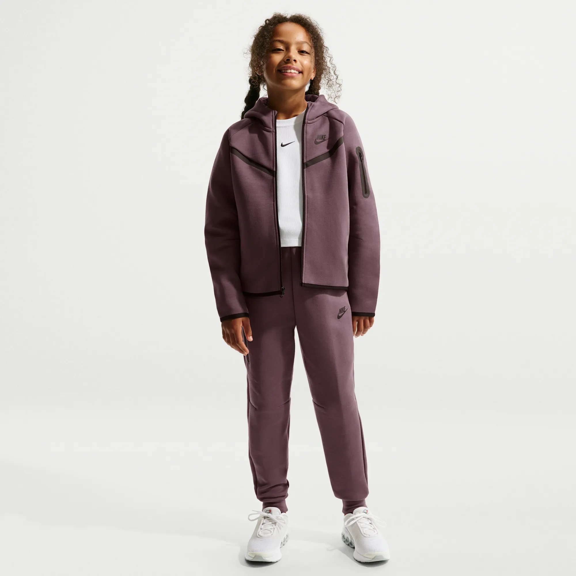 Nike Tech Fleece Girls' Joggers - Purple - Cotton/Polyester