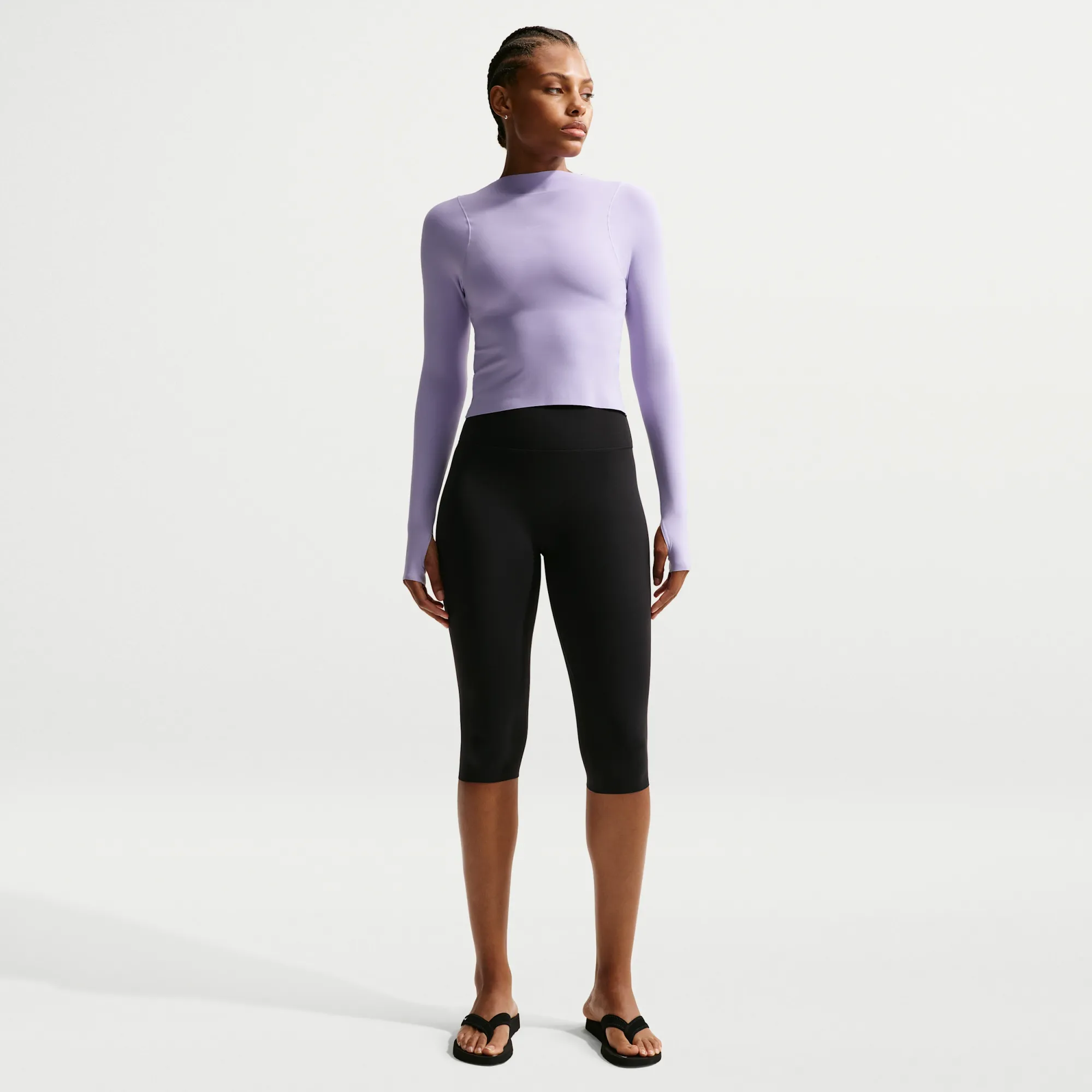 Nike Zenvy Women's High-Waisted Capri Leggings - Black - Nylon/Elastane