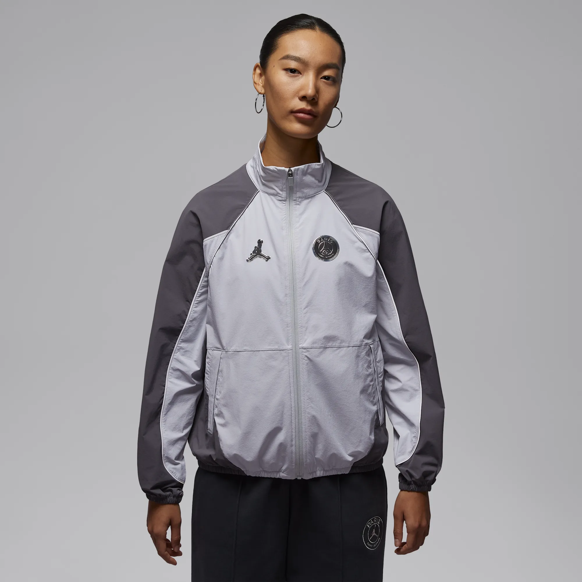 Paris Saint-Germain Women's Anthem Jacket - Grey - Nylon/Elastane