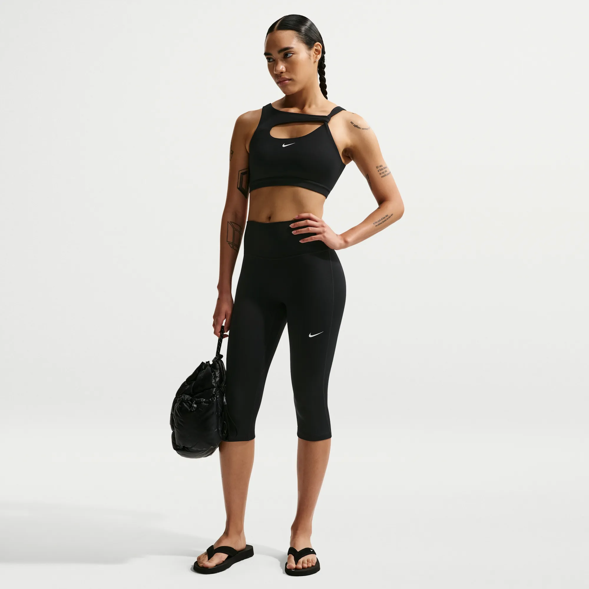 Nike One Women's High-Waisted Capri Leggings - Black - Polyester/Elastane