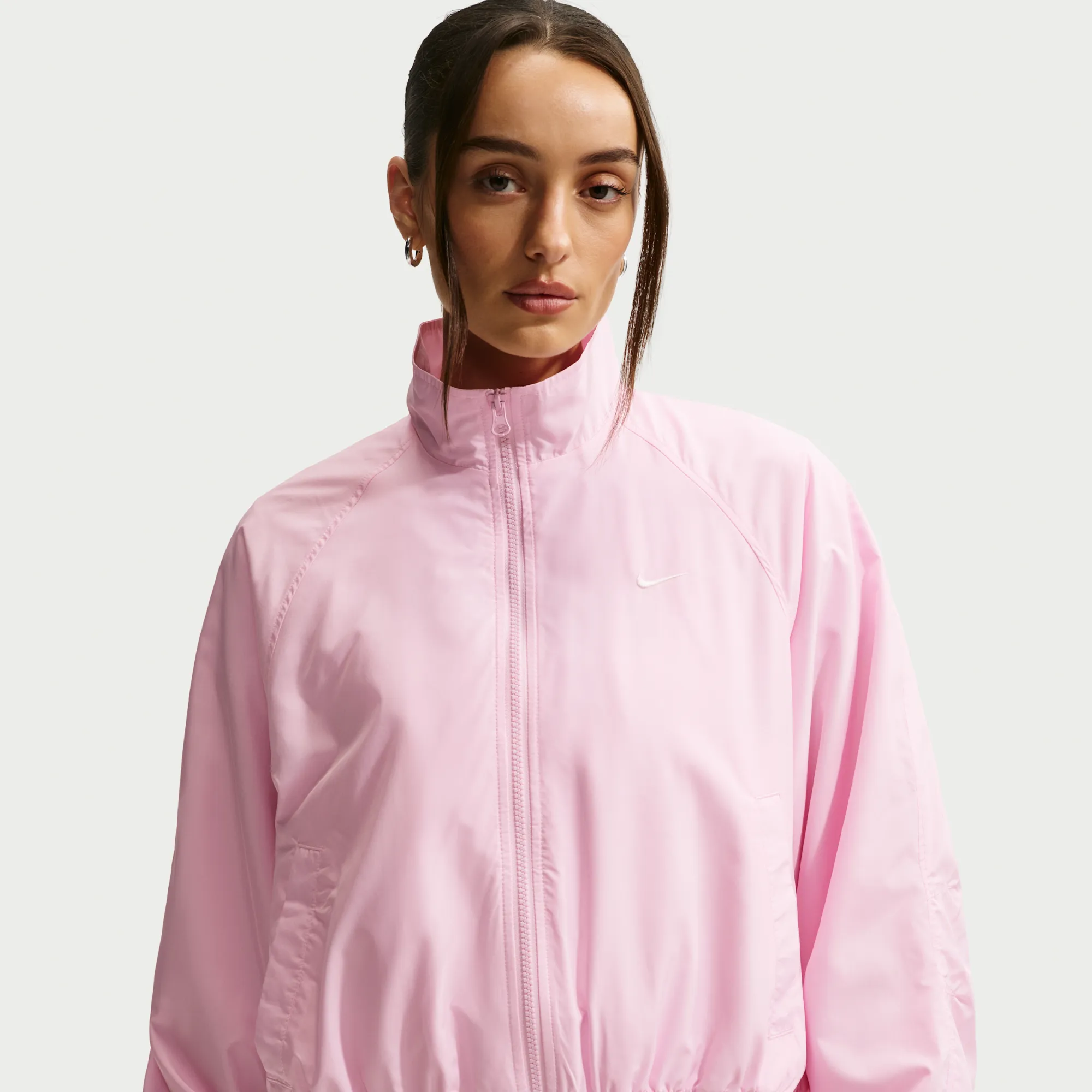 Nike Women's Oversized UV Tracksuit Jacket - Pink - Polyester