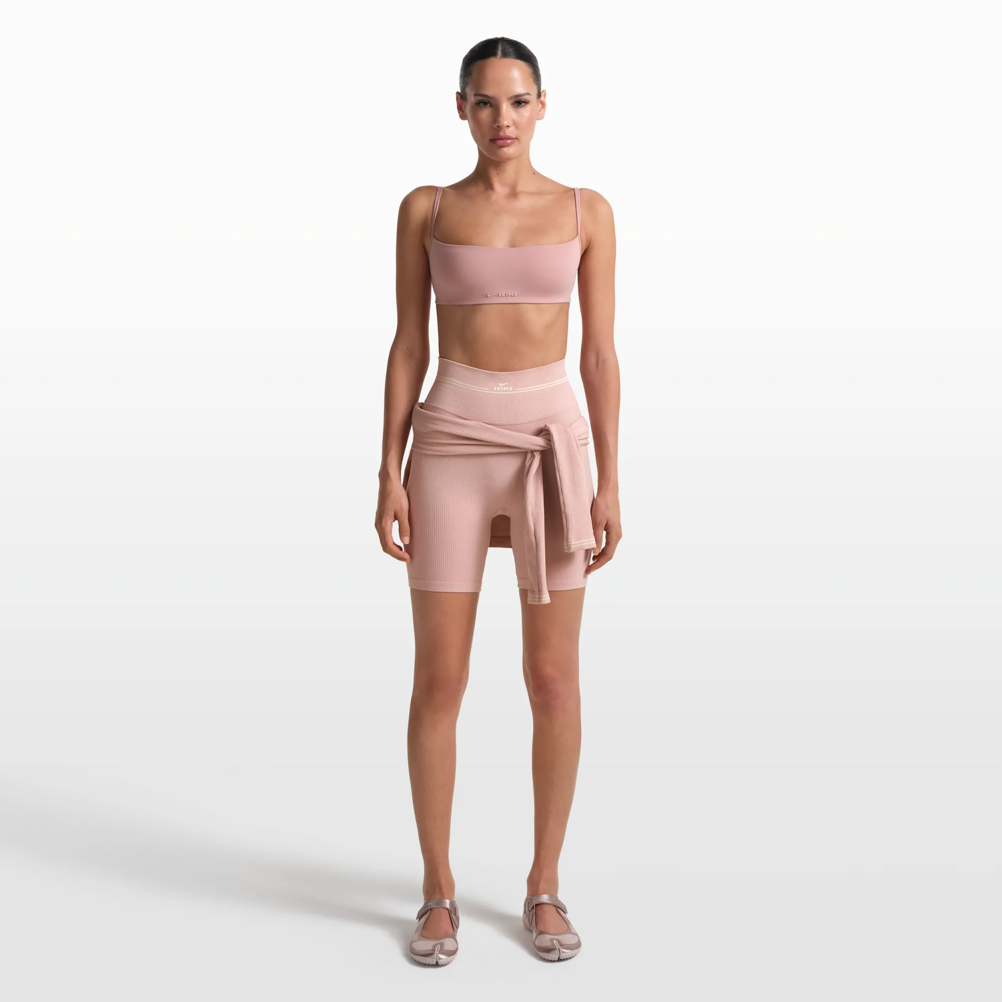 NikeSKIMS Ribbed Seamless Women's 12.5cm (approx.) Shorts - Pink - Nylon/Elastane