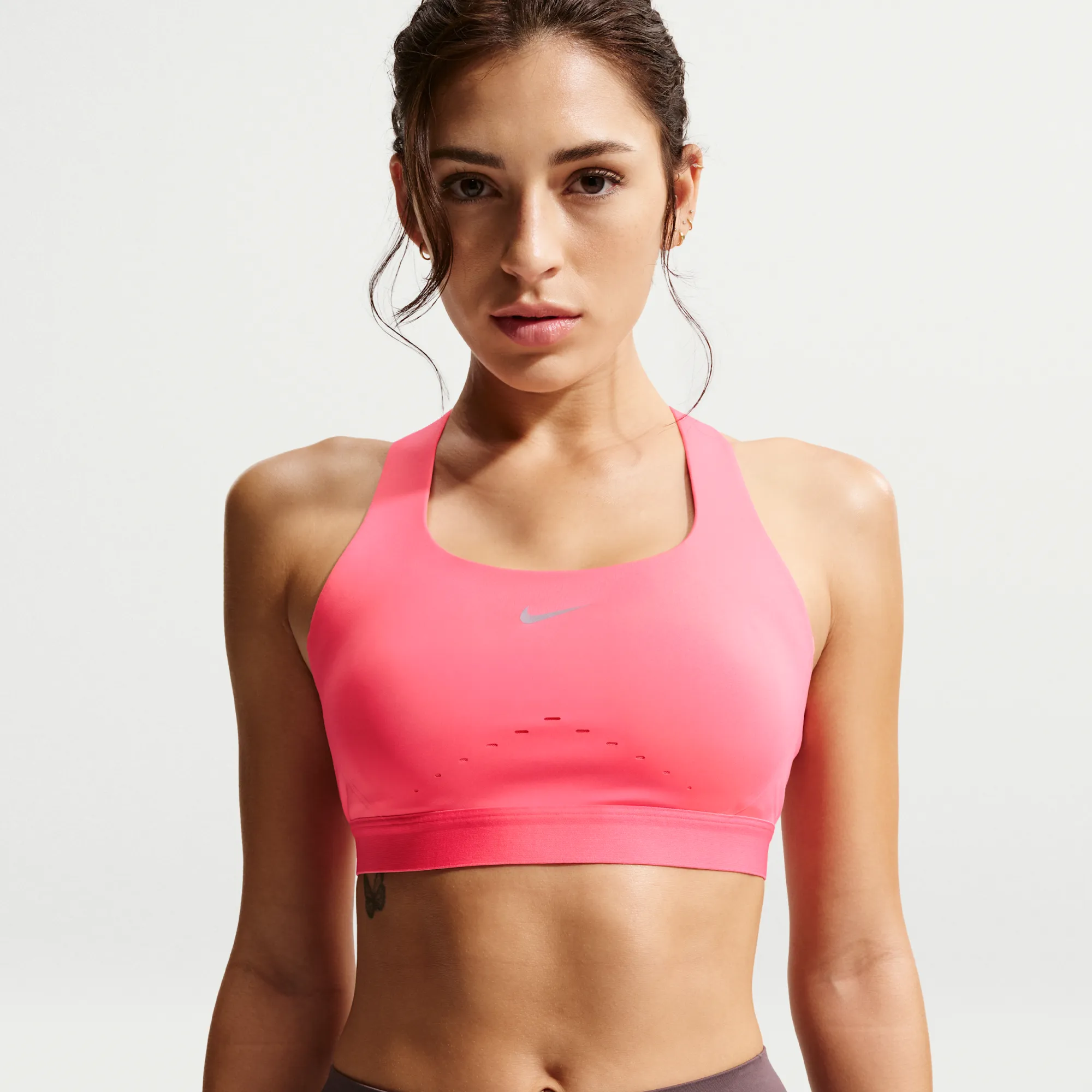 Nike Swift Women's High-Support Lightly Lined Sports Bra - Pink - Polyester/Elastane