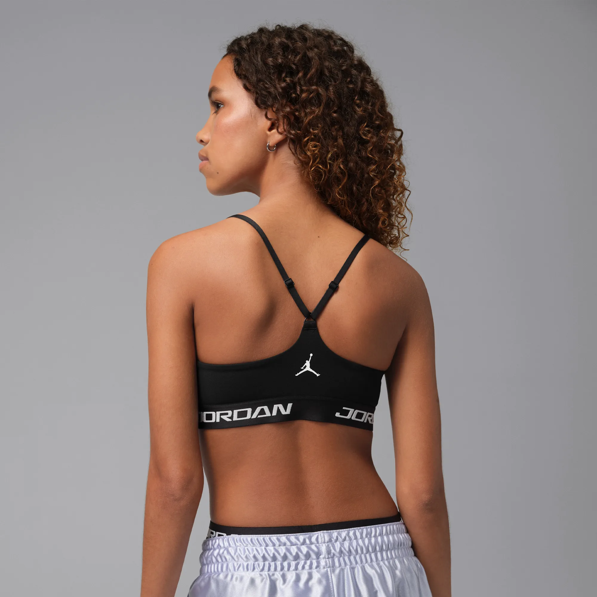 Nike Jordan Sport Essentials Women's Padded Adjustable Sports Bra - Black - Polyester/Elastane